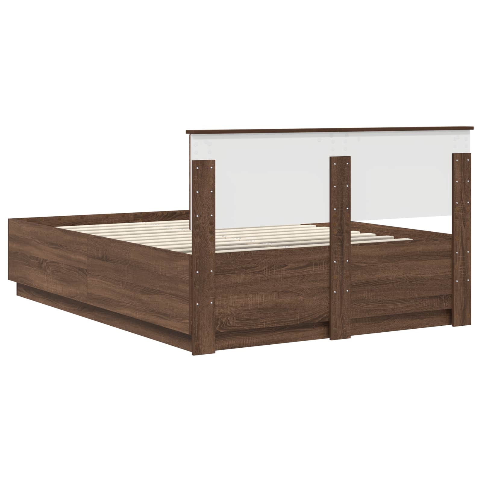 Cadre de lit Chêne brun 150 x 200 cm Bois d'ingénierie - XIOS