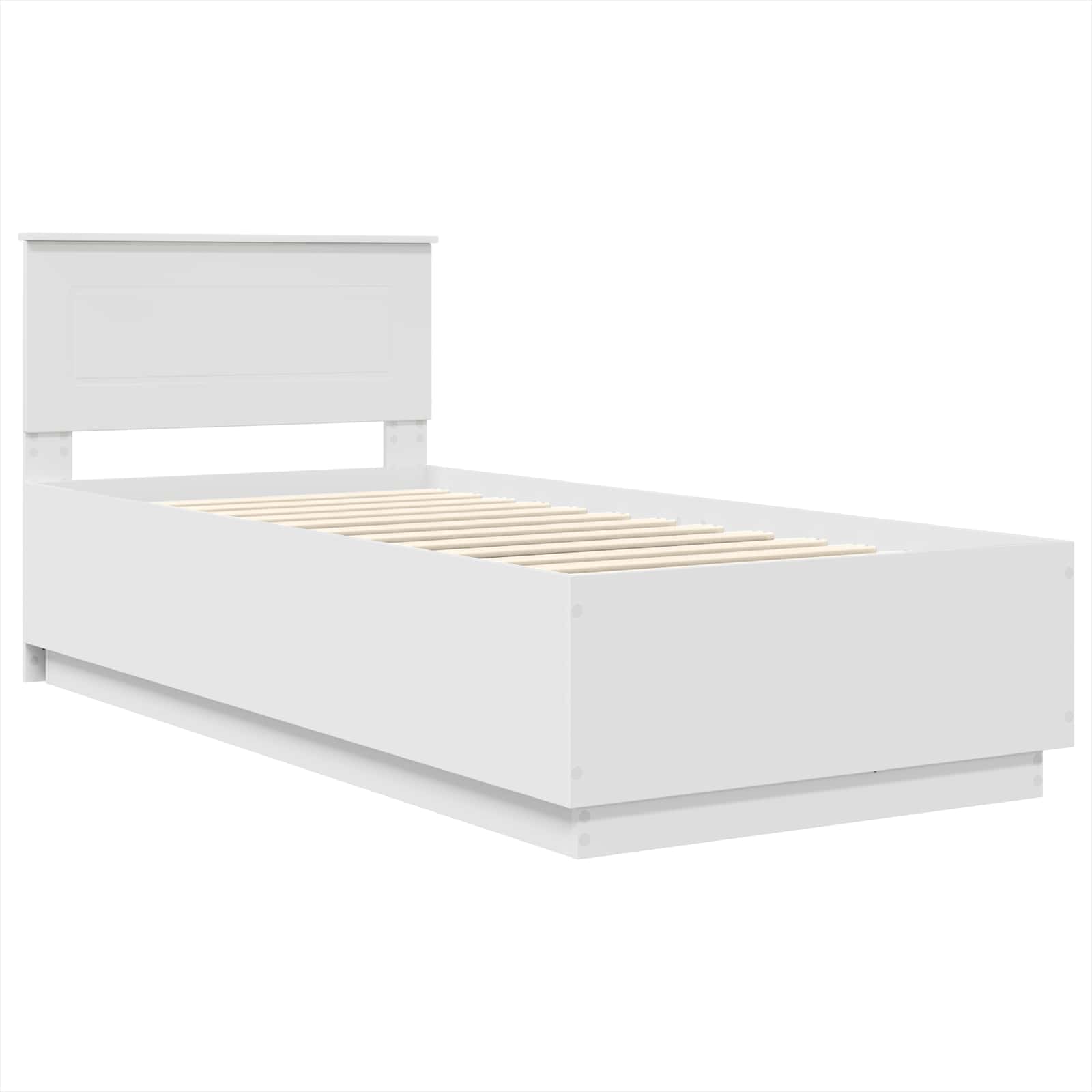 Cadre de lit Blanc 70 x 190 cm Bois d'ingénierie - XIOS
