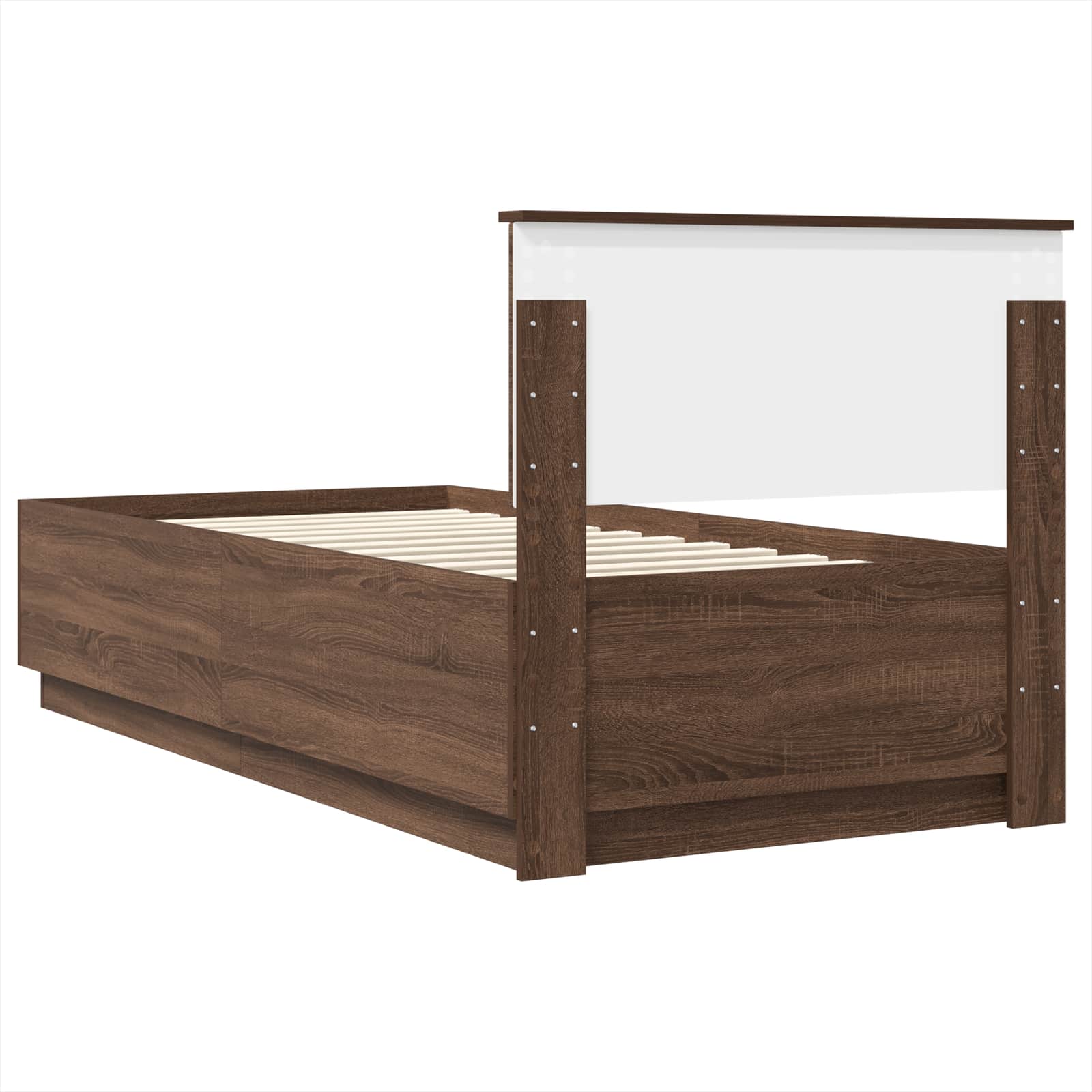 Cadre de lit Chêne brun 70 x 190 cm Bois d'ingénierie - XIOS