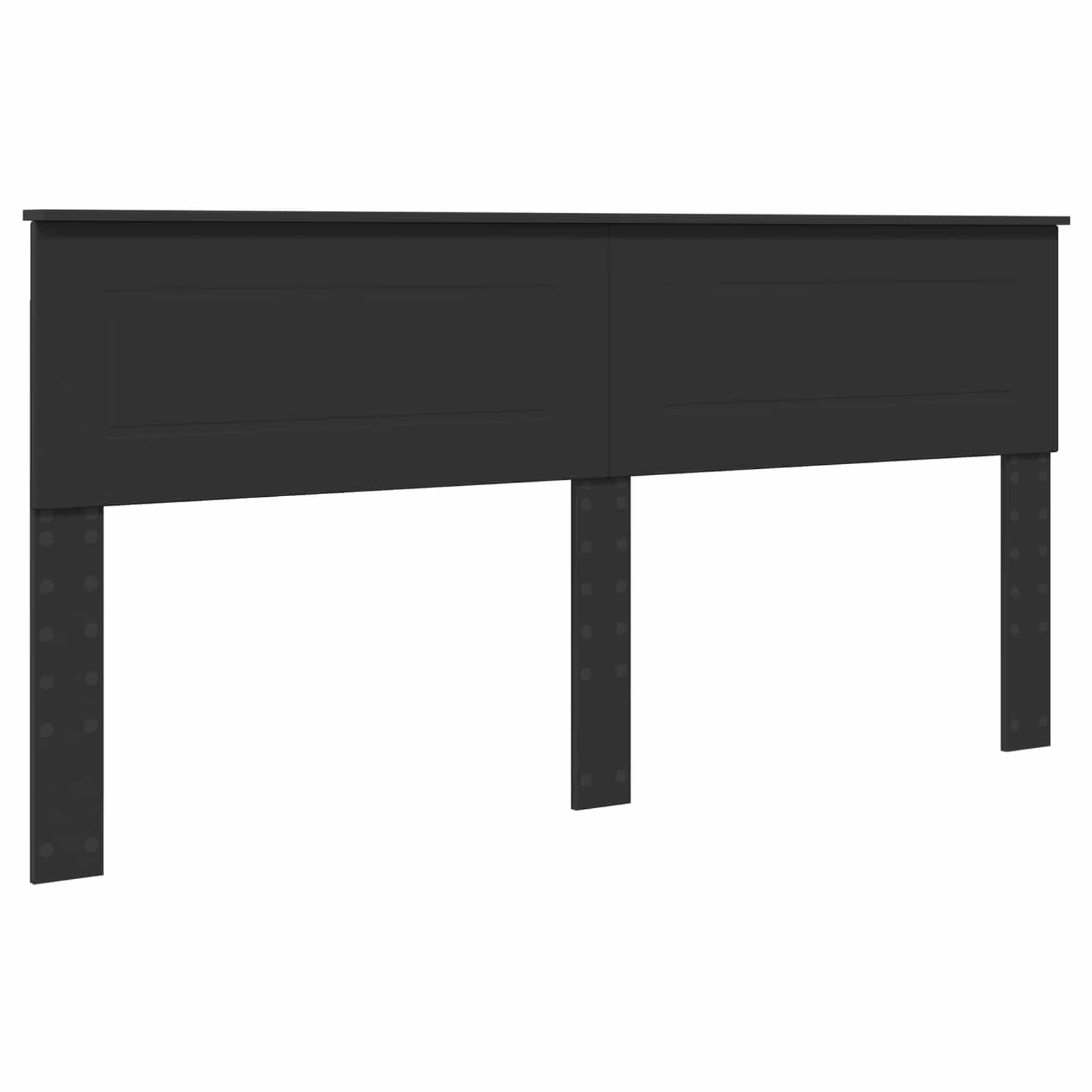 Cadre de lit Noir et argent 200 x 200 cm Bois d'ingénierie - XIOS