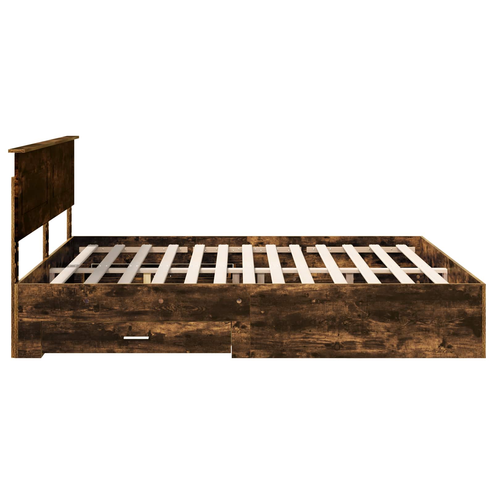 Cadre de lit Chêne fumé 200 x 200 cm Bois d'ingénierie - XIOS