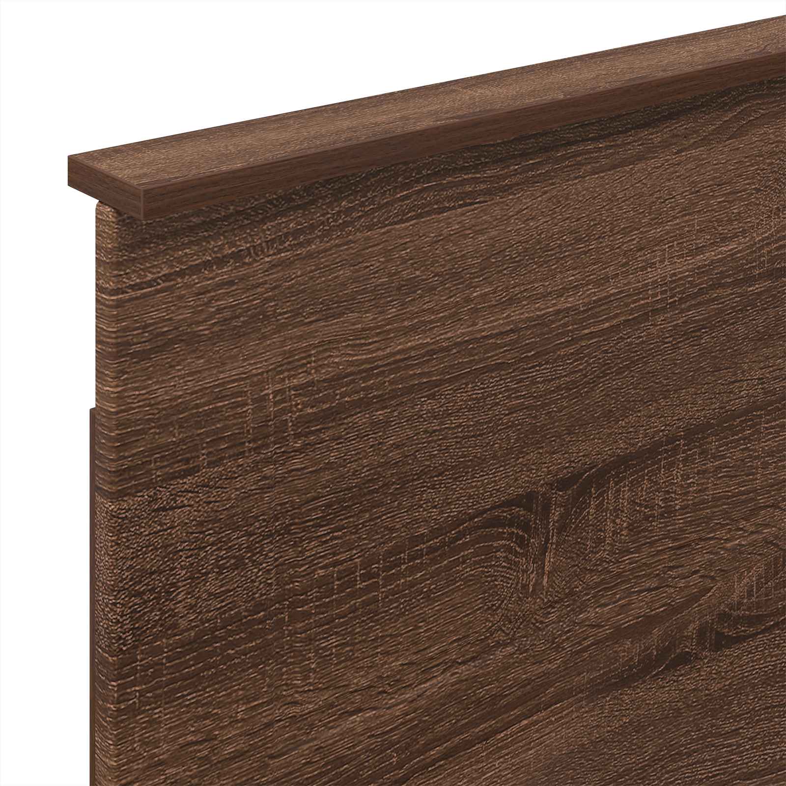 Cadre de lit avec tiroir Chêne Marron et Argent 75 x 190 cm - XIOS