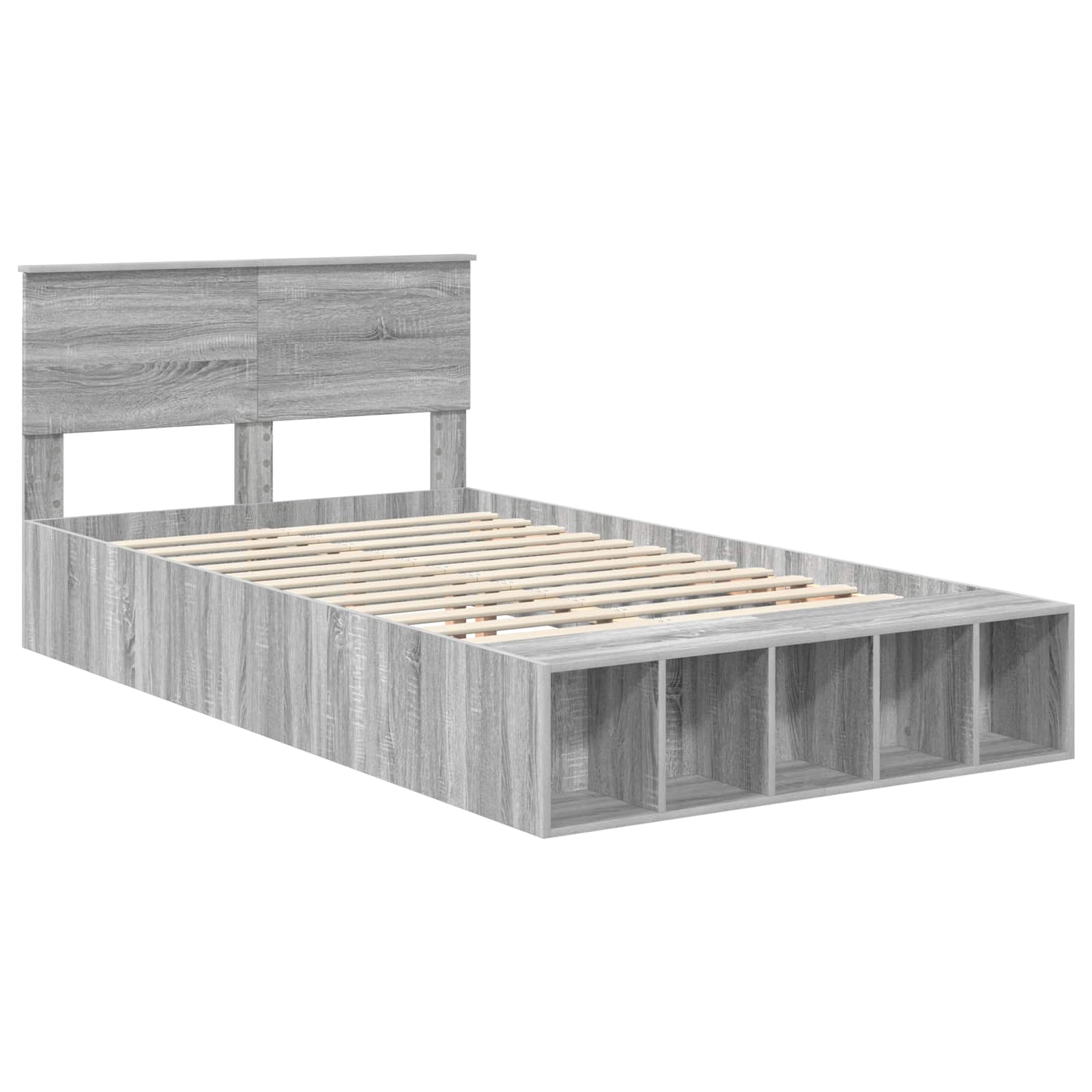Cadre de lit Gris Sonoma 120 x 190 cm Bois d'ingénierie - XIOS