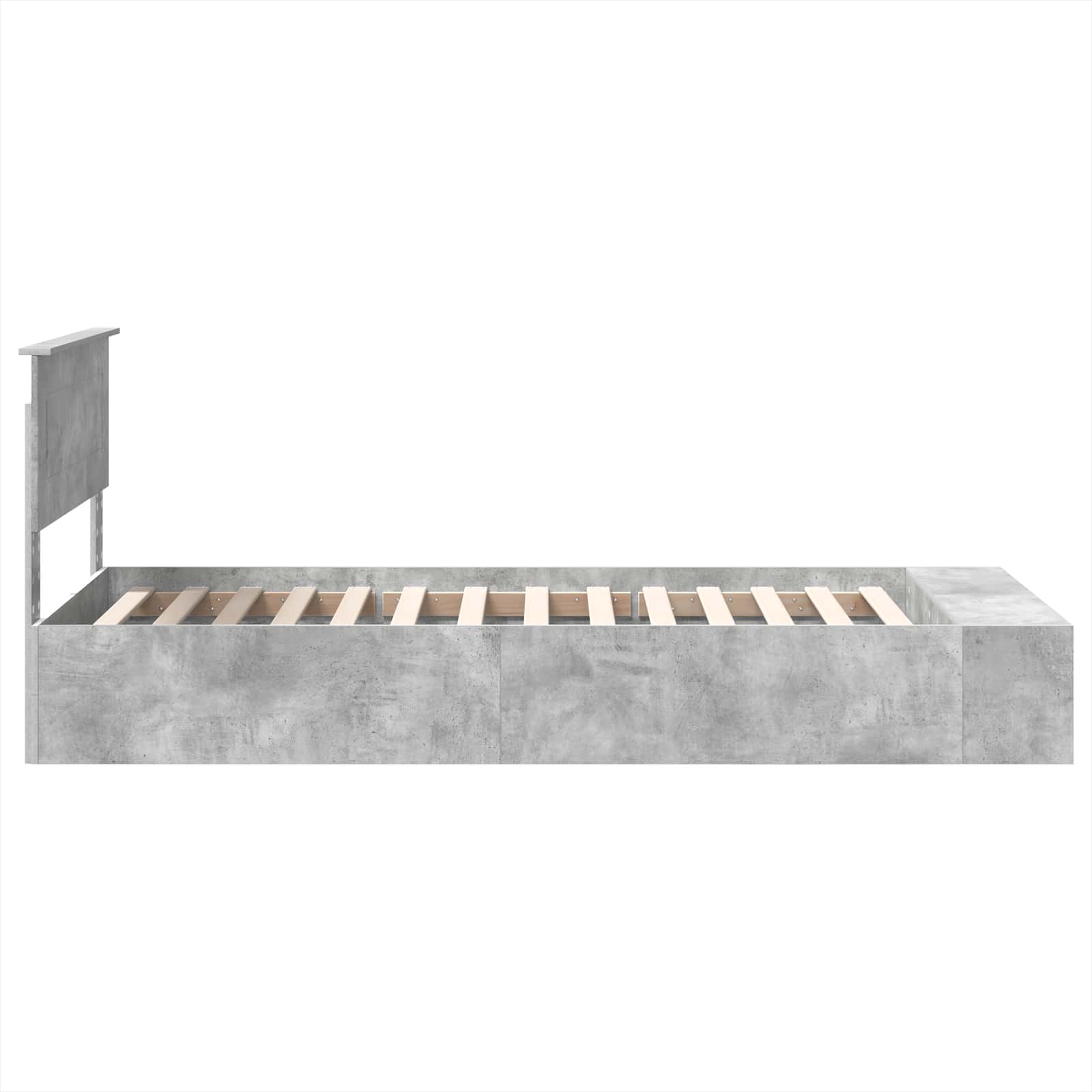 Cadre de lit Gris béton 90 x 200 cm Bois d'ingénierie - XIOS