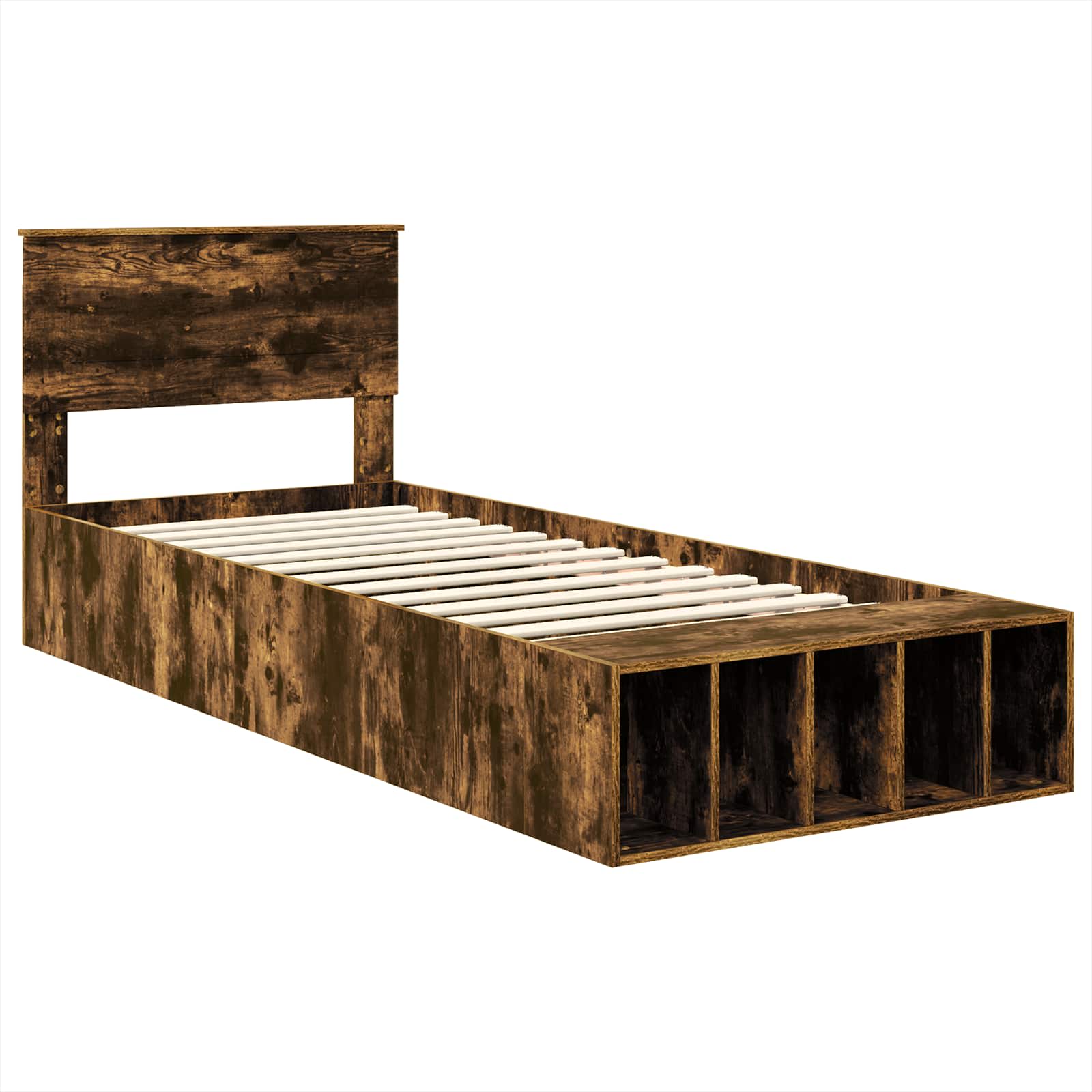 Cadre de lit Chêne fumé 100 x 200 cm Bois d'ingénierie - XIOS