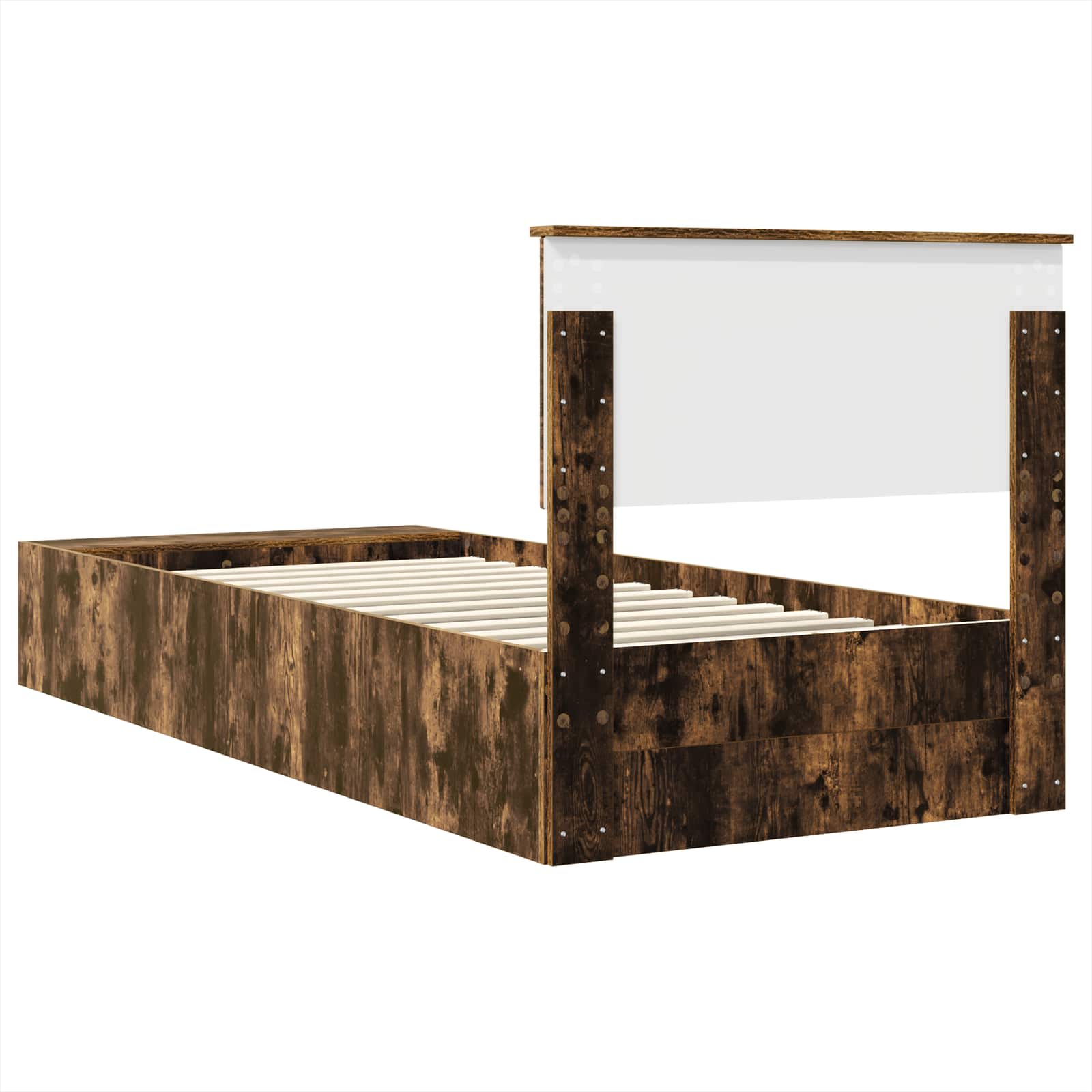 Cadre de lit Chêne fumé 100 x 200 cm Bois d'ingénierie - XIOS