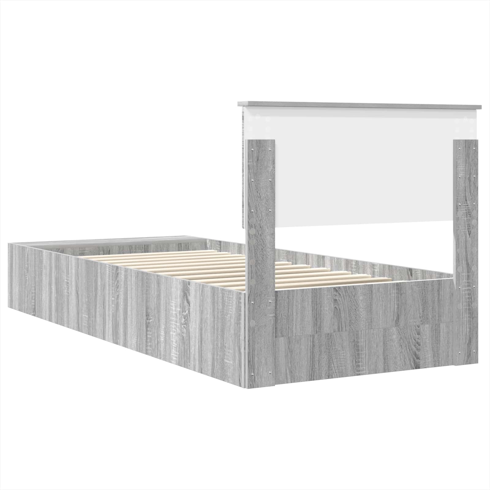 Cadre de lit Gris Sonoma 100 x 200 cm Bois d'ingénierie - XIOS