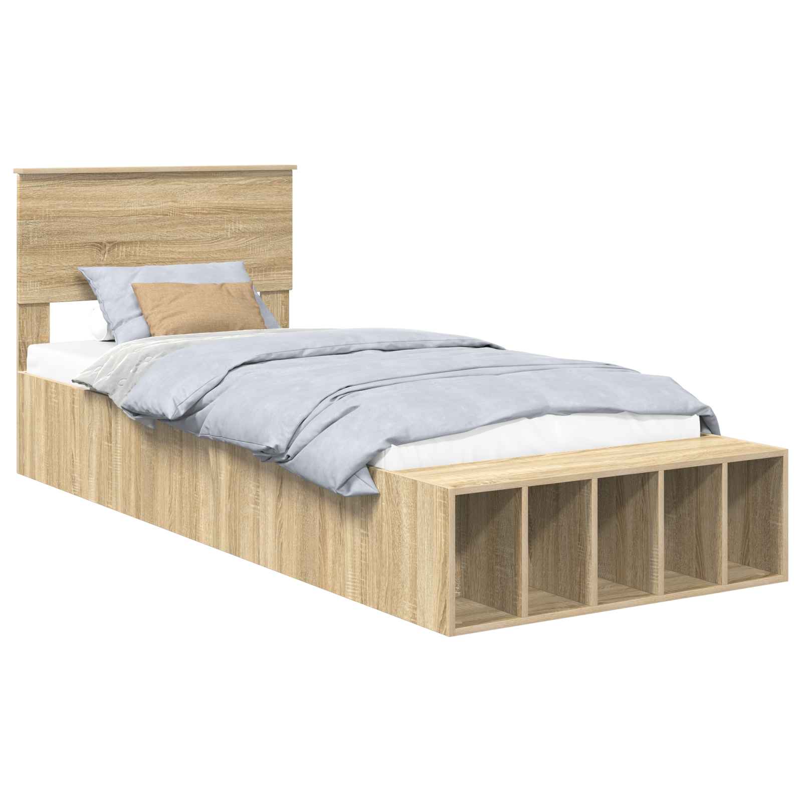 Cadre de lit Chêne Sonoma 75 x 190 cm Bois d'ingénierie - XIOS