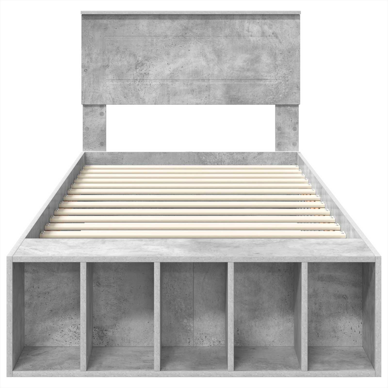 Cadre de lit Gris béton 70 x 190 cm Bois d'ingénierie - XIOS