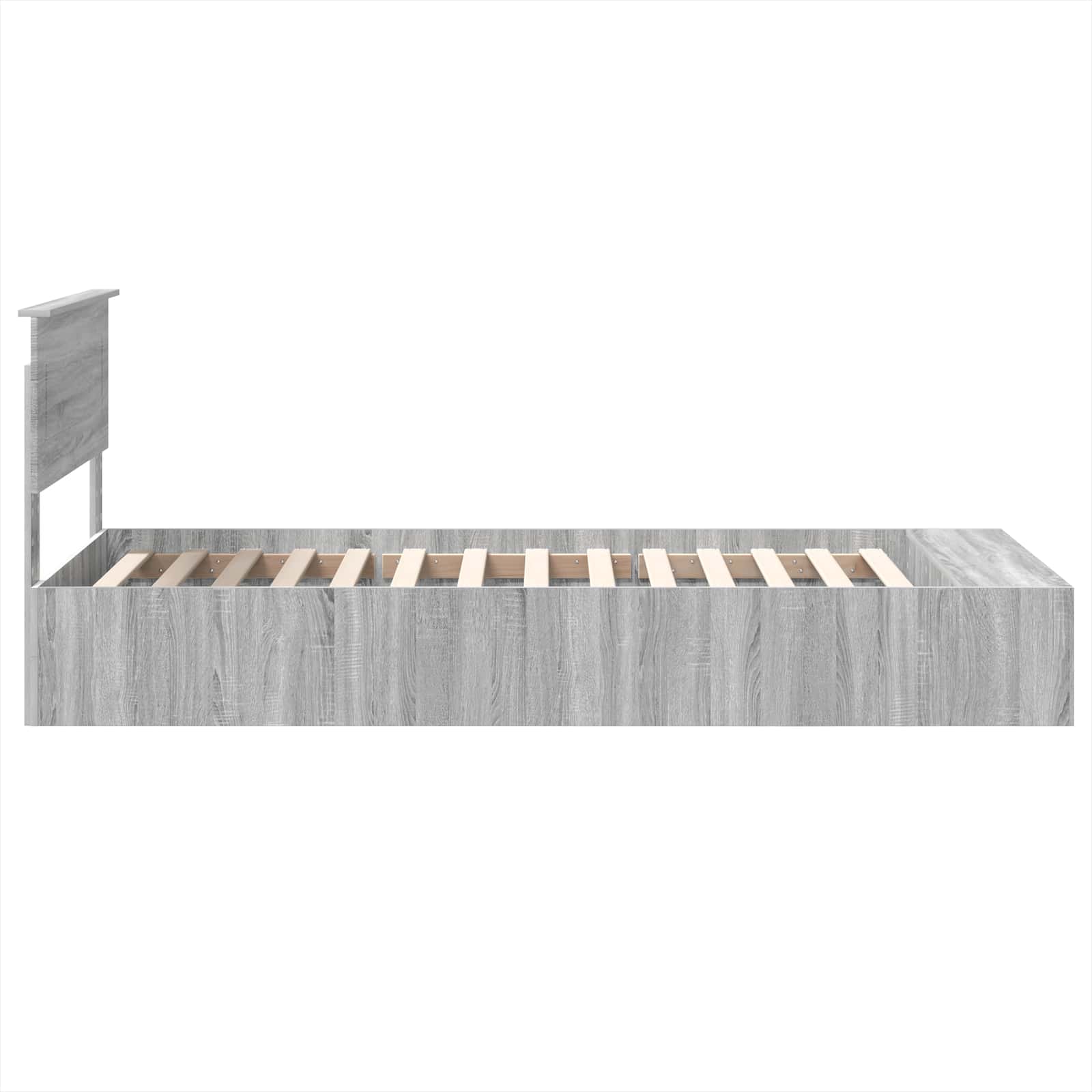 Cadre de lit Gris Sonoma 75 x 190 cm Bois d'ingénierie - XIOS