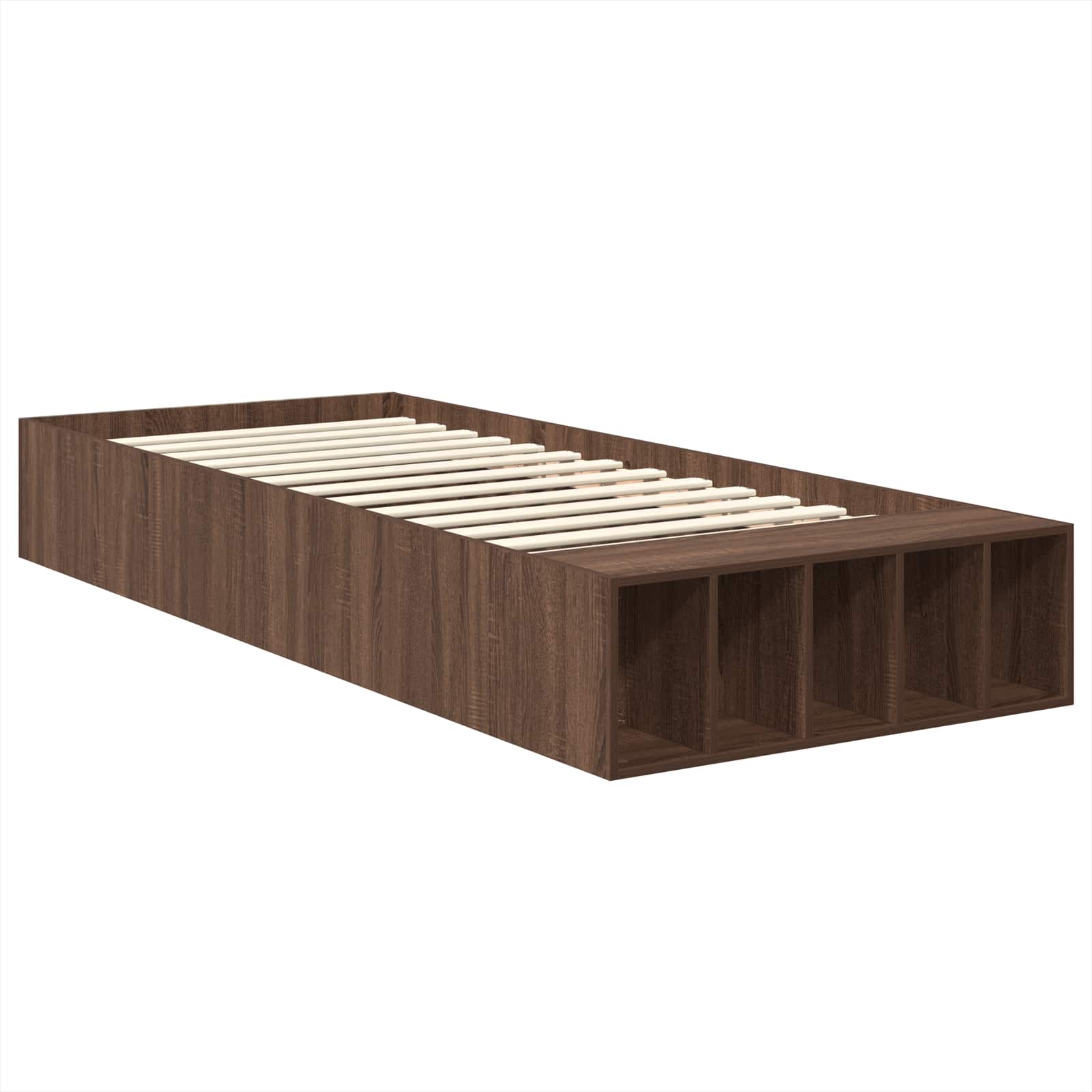 Cadre de lit Chêne brun 75 x 190 cm Bois d'ingénierie - XIOS