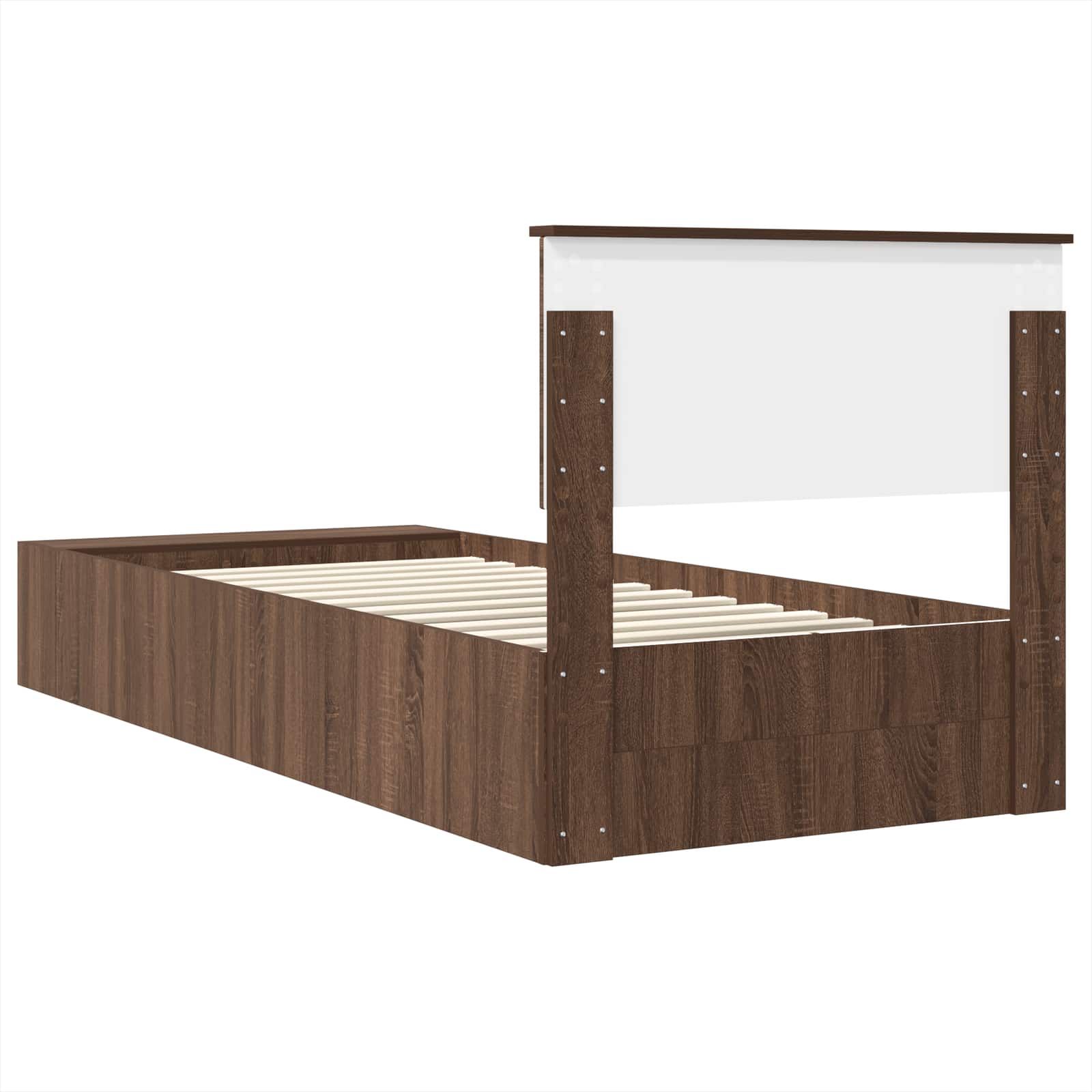 Cadre de lit Chêne brun 75 x 190 cm Bois d'ingénierie - XIOS