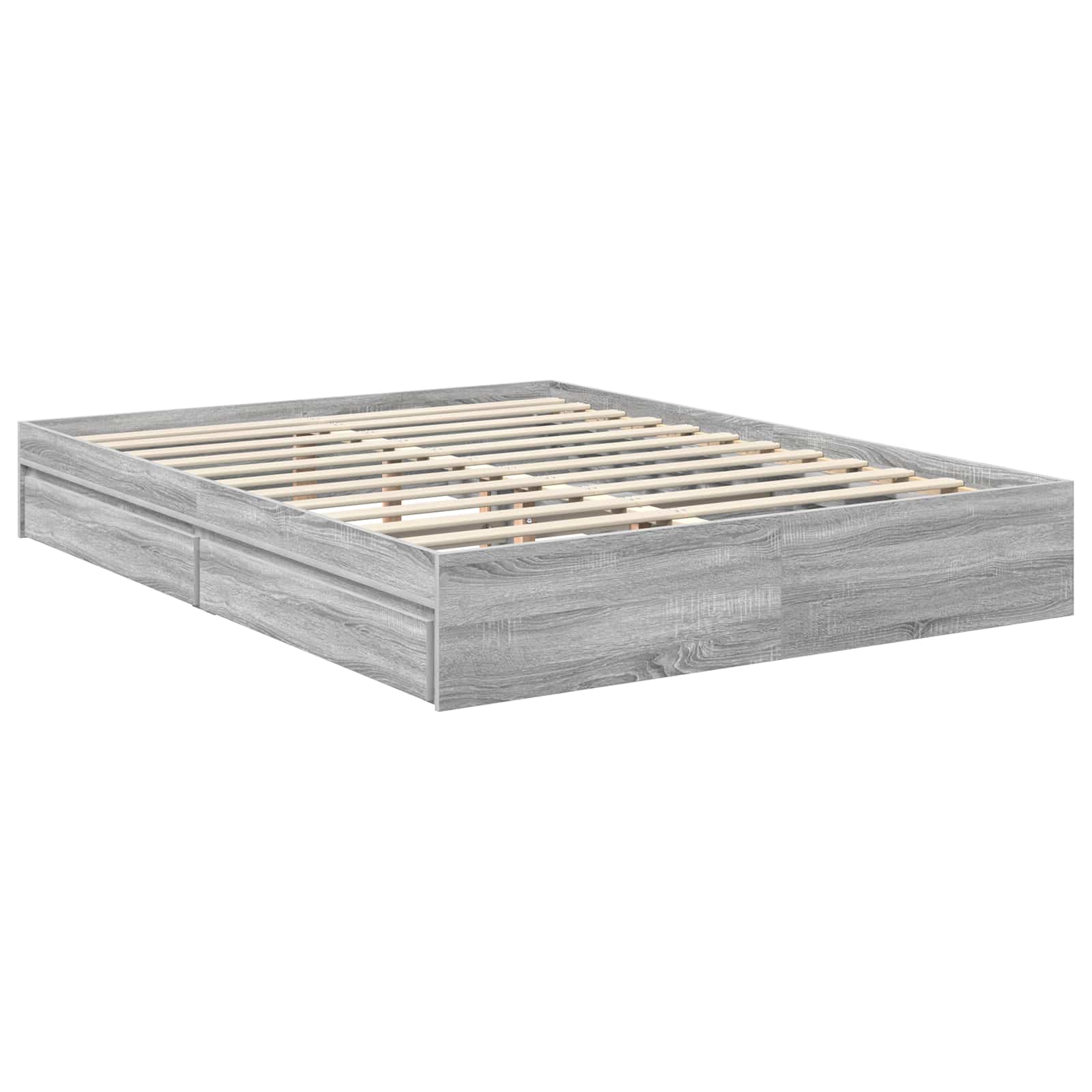Lit de Rangement Gris Sonoma 150 x 200 cm Bois d'ingénierie - XIOS