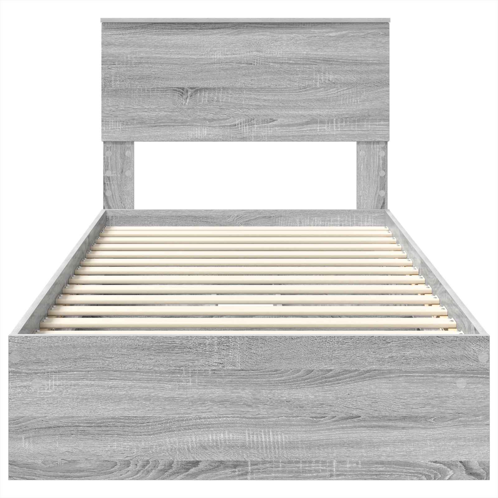 Lit de Rangement Gris Sonoma 100 x 200 cm Bois d'ingénierie - XIOS