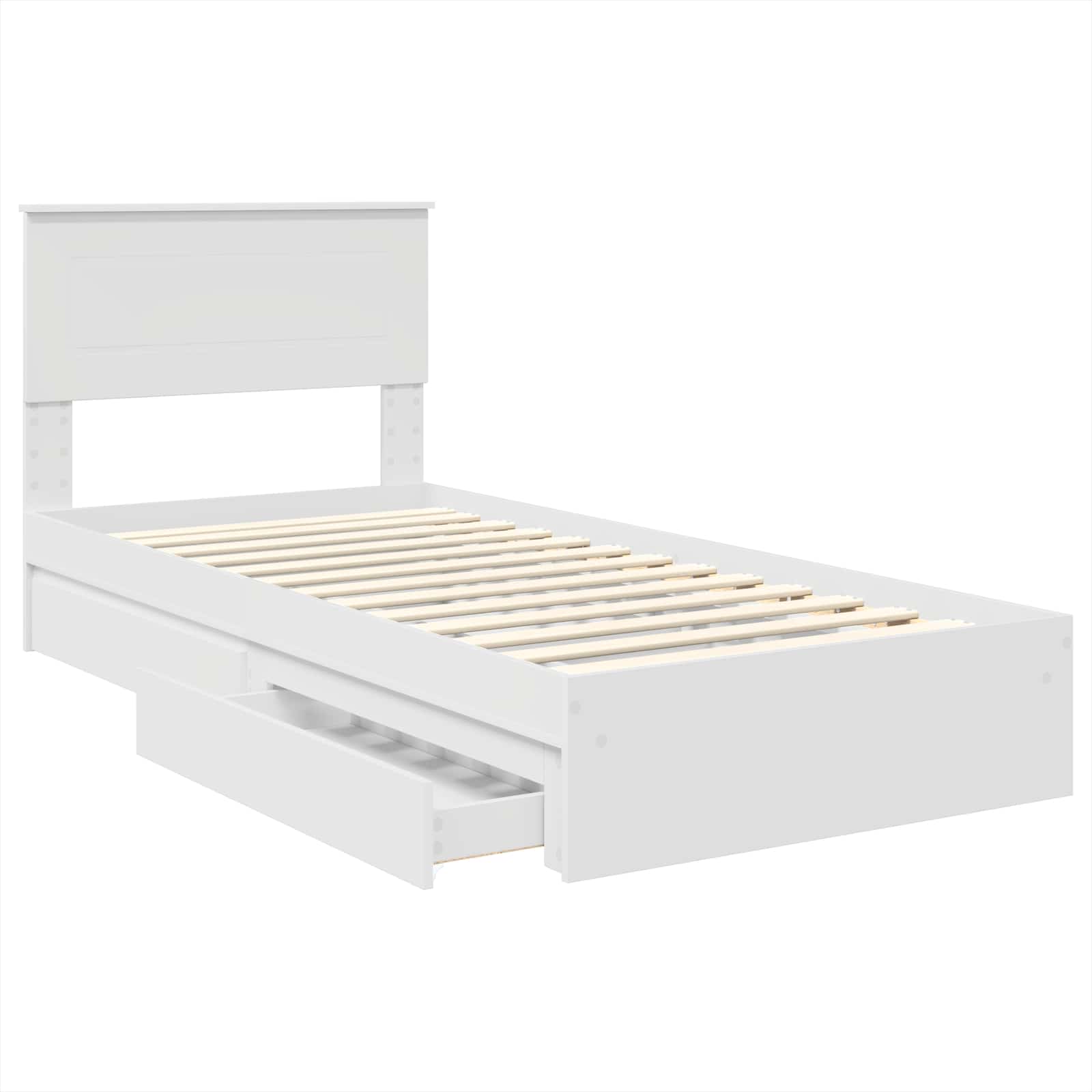Lit de Rangement Blanc 75 x 190 cm Bois d'ingénierie - XIOS