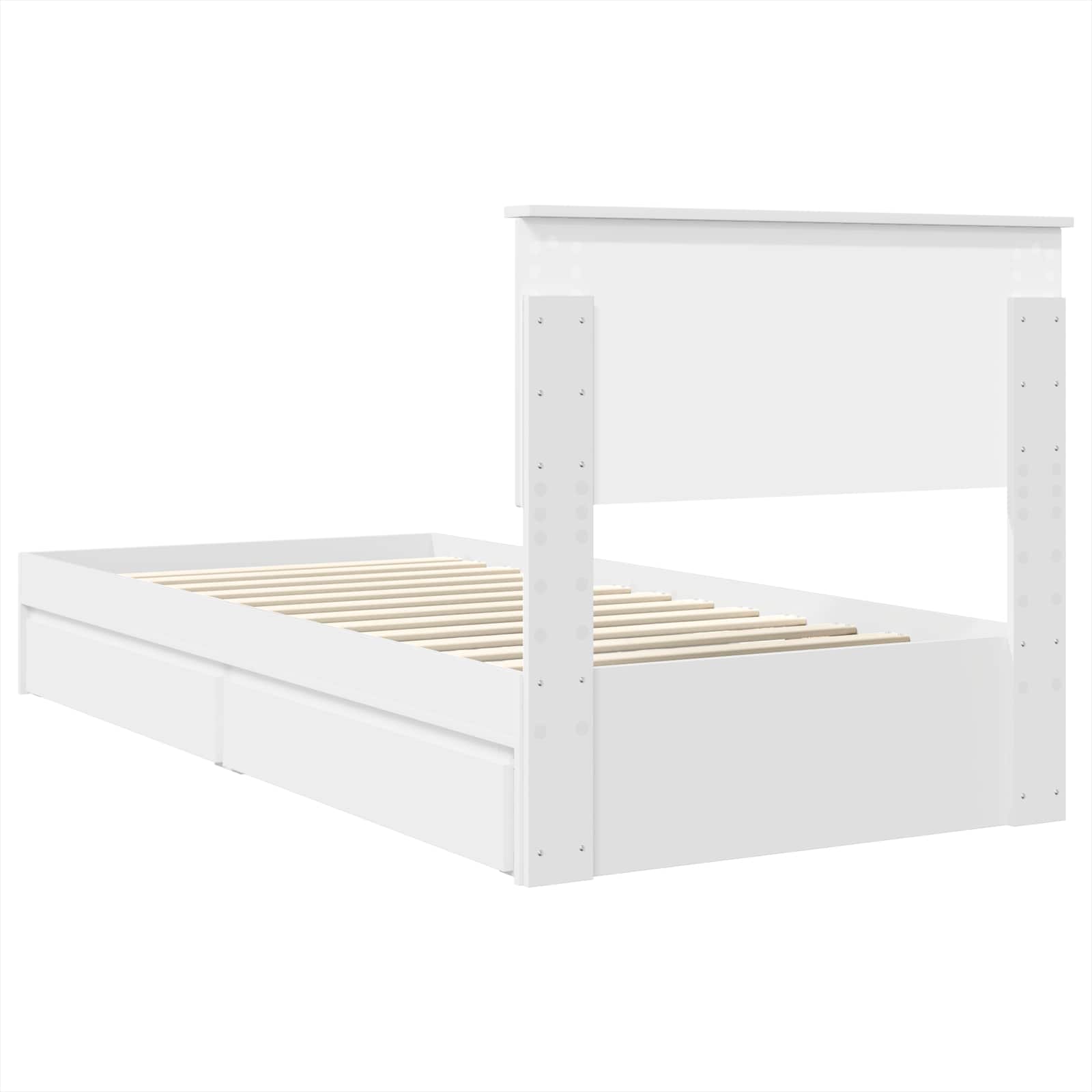 Lit de Rangement Blanc 75 x 190 cm Bois d'ingénierie - XIOS