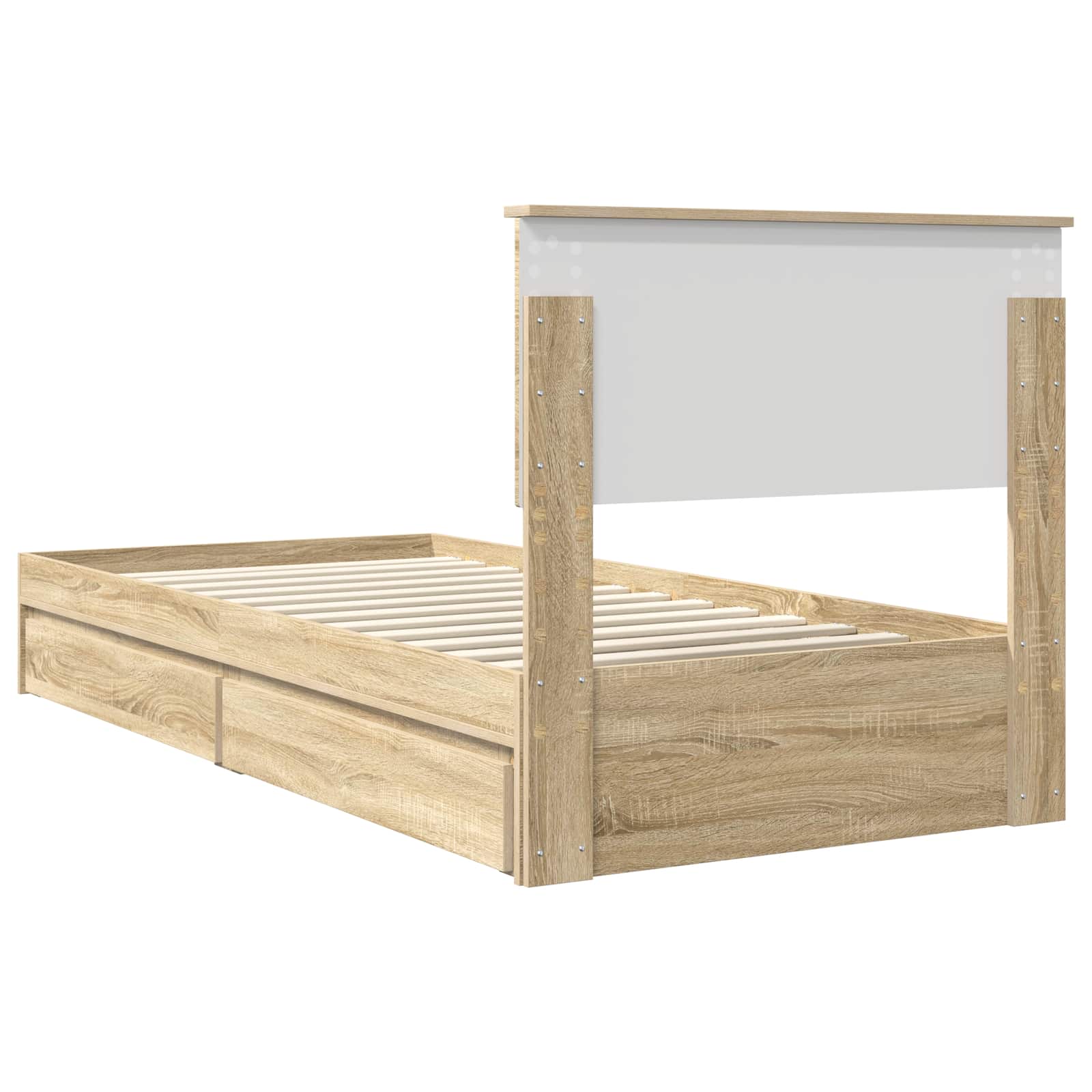 Lit de Rangement Chêne Sonoma 75 x 190 cm Bois d'ingénierie - XIOS