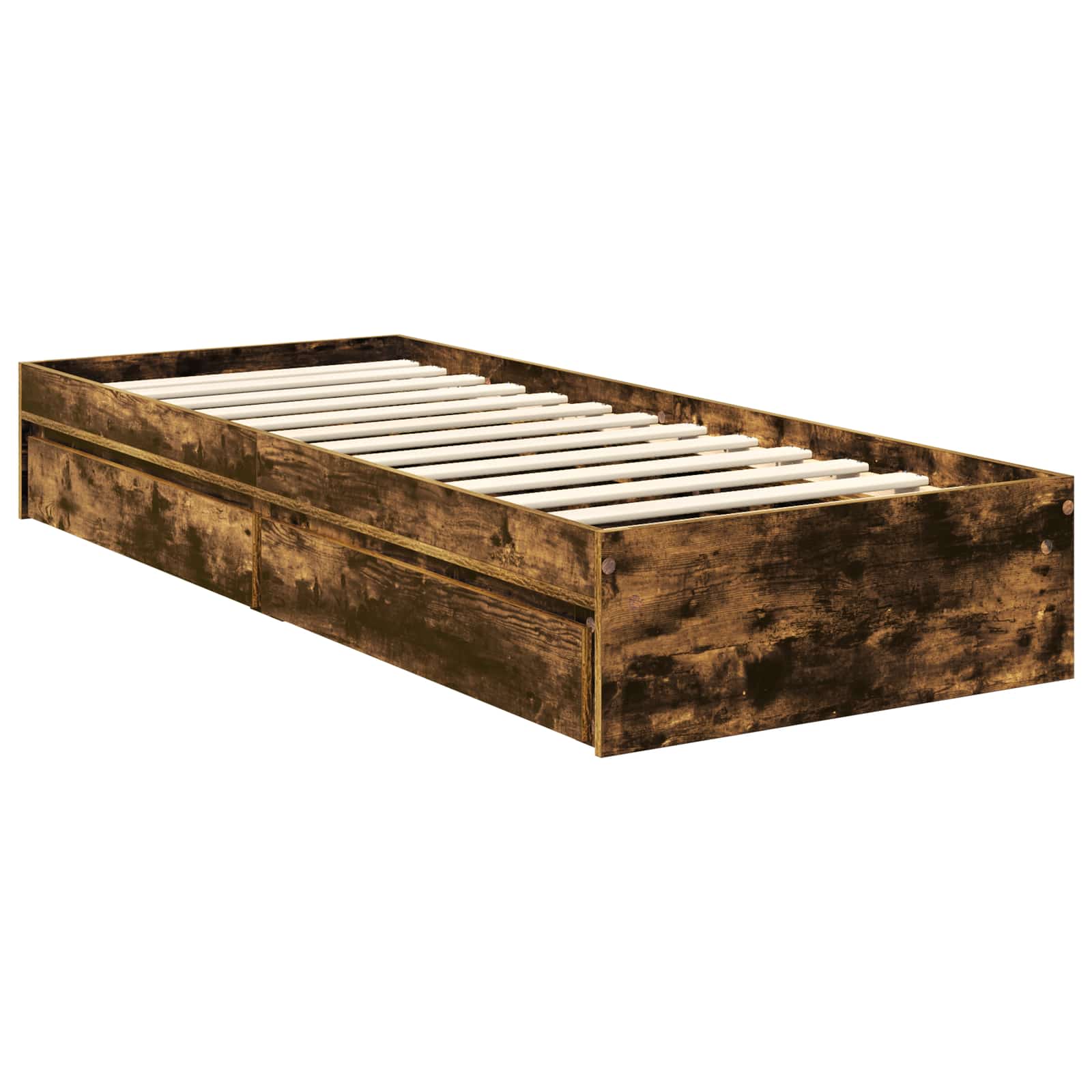 Lit de Rangement Chêne fumé 75 x 190 cm Bois d'ingénierie - XIOS