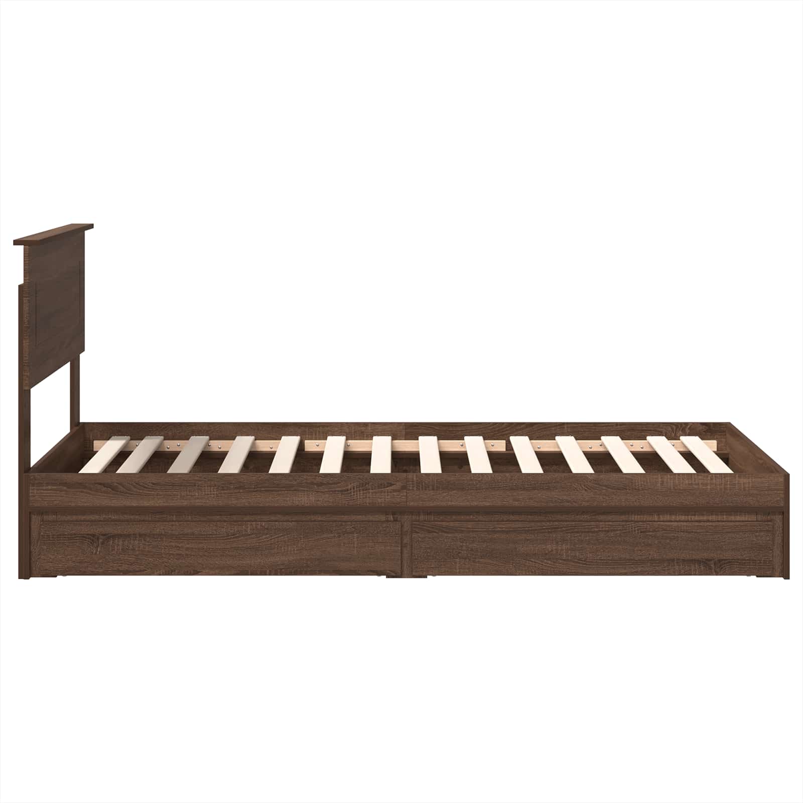 Lit de Rangement Chêne brun 75 x 190 cm Bois d'ingénierie - XIOS