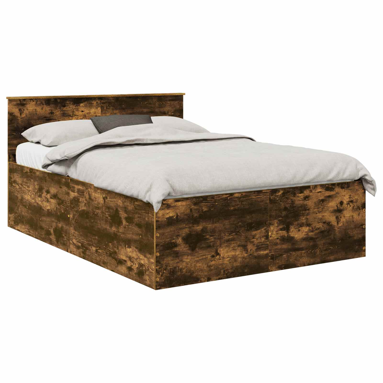 Cadre de lit Chêne fumé 150 x 200 cm Bois d'ingénierie - XIOS