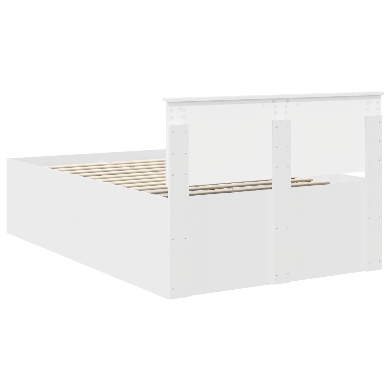 Cadre de lit Blanc 135 x 190 cm Bois d'ingénierie - XIOS