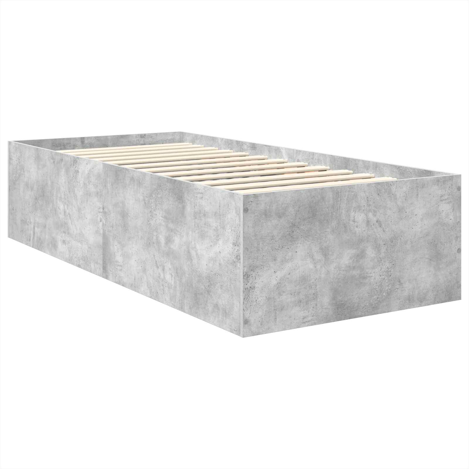 Cadre de lit Gris béton 120 x 200 cm Bois d'ingénierie - XIOS