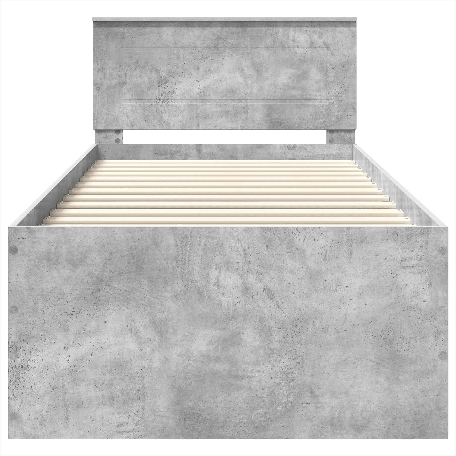 Cadre de lit Gris béton 120 x 200 cm Bois d'ingénierie - XIOS