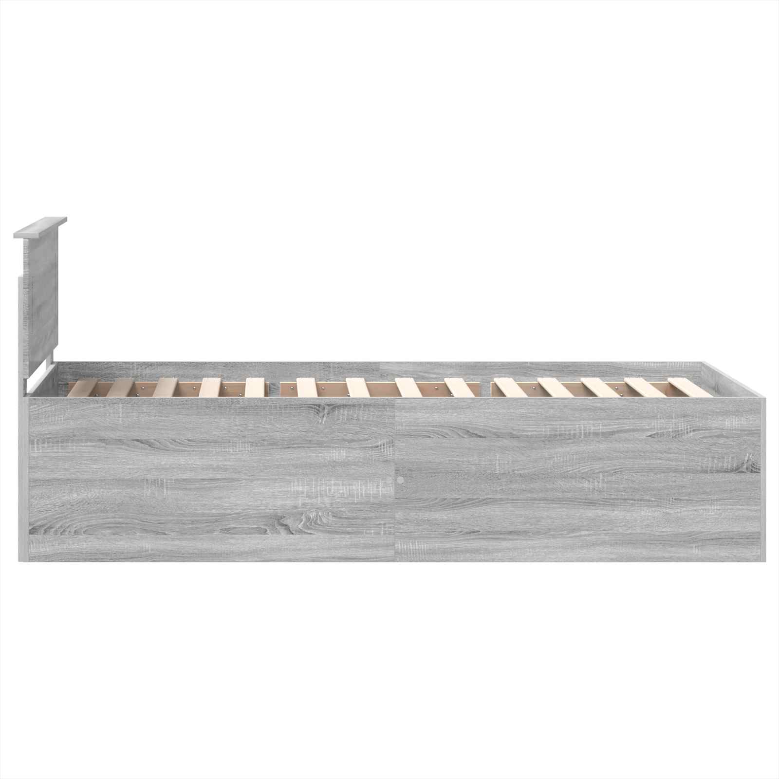 Cadre de lit Gris Sonoma 120 x 200 cm Bois d'ingénierie - XIOS