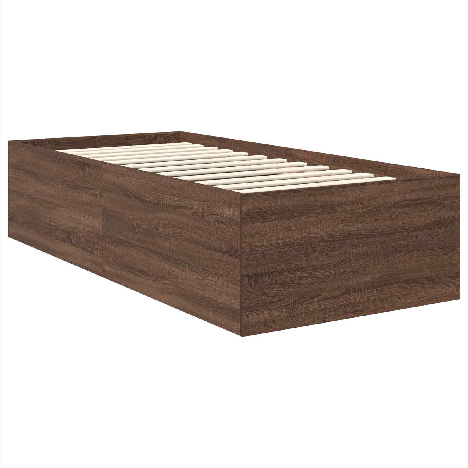 Cadre de lit Chêne brun 75 x 190 cm Bois d'ingénierie - XIOS