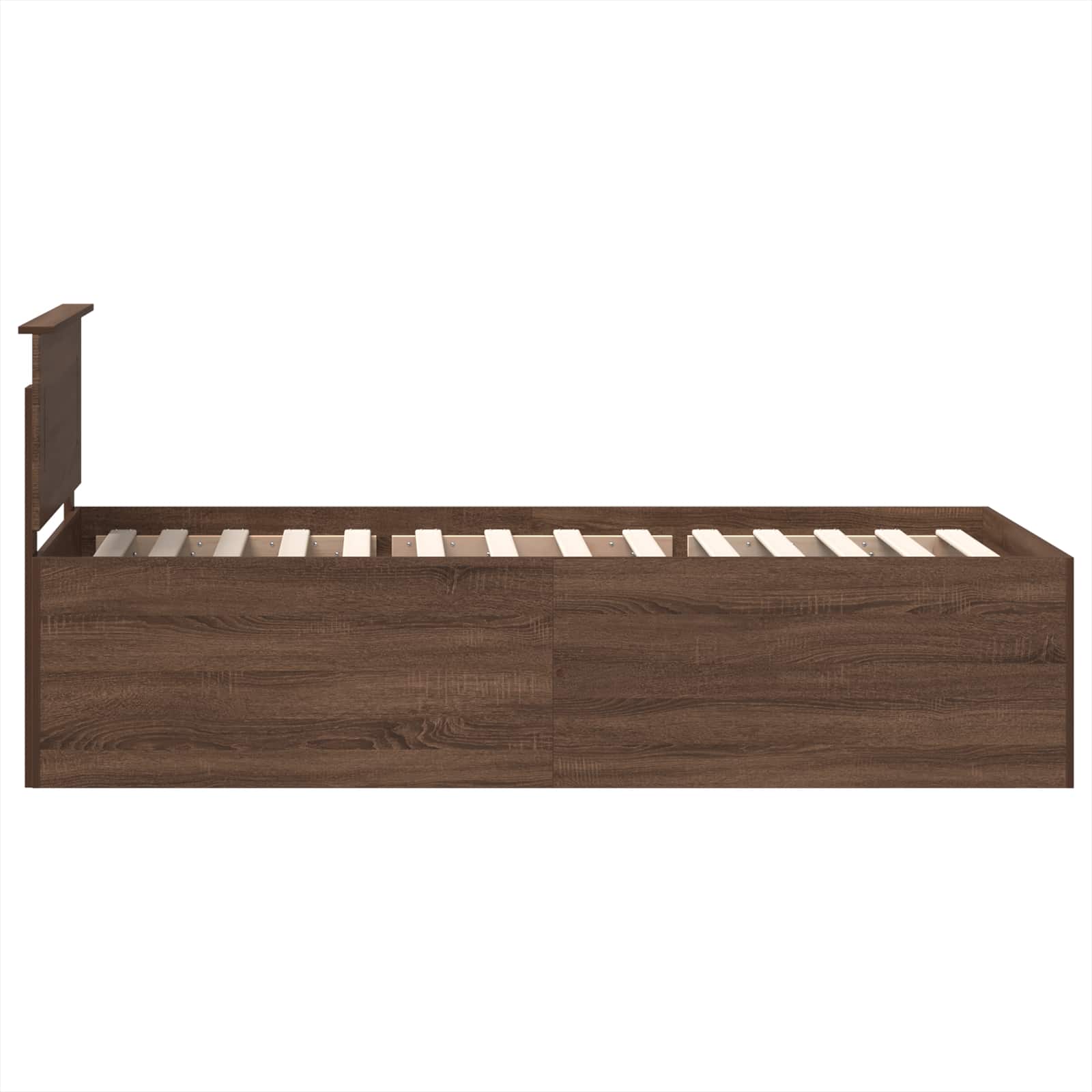 Cadre de lit Chêne brun 75 x 190 cm Bois d'ingénierie - XIOS