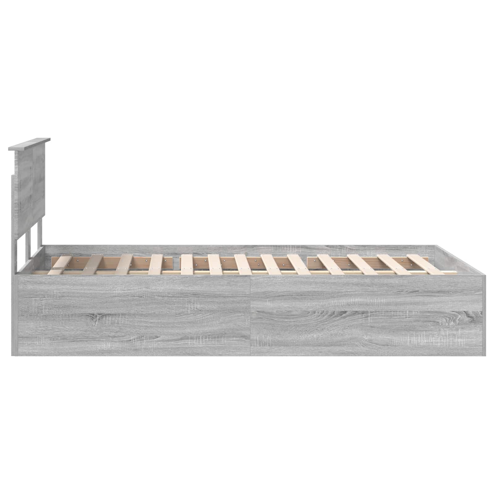 Cadre de lit Gris Sonoma 135 x 190 cm Bois d'ingénierie - XIOS