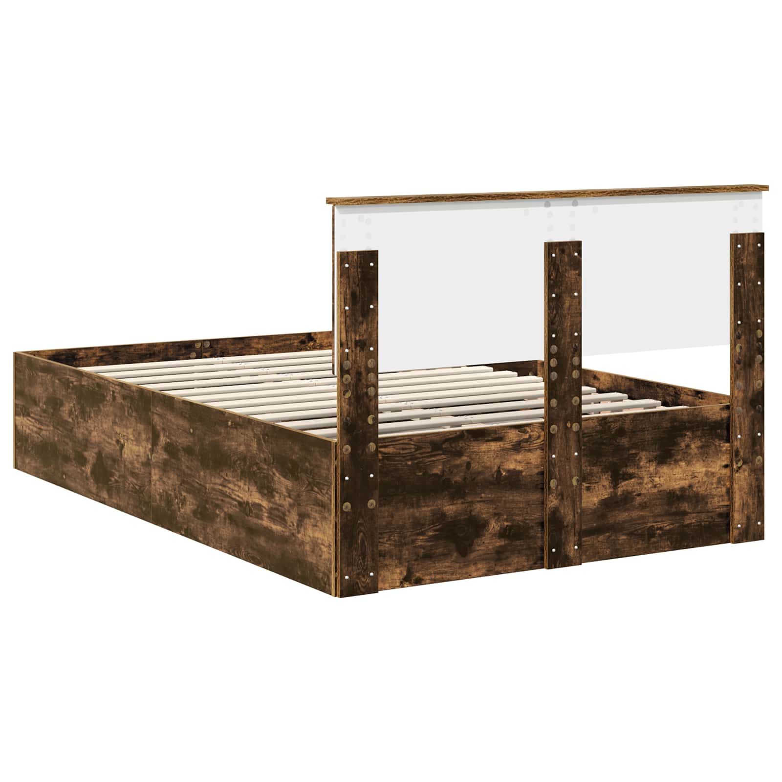 Cadre de lit Chêne fumé 120 x 200 cm Bois d'ingénierie - XIOS