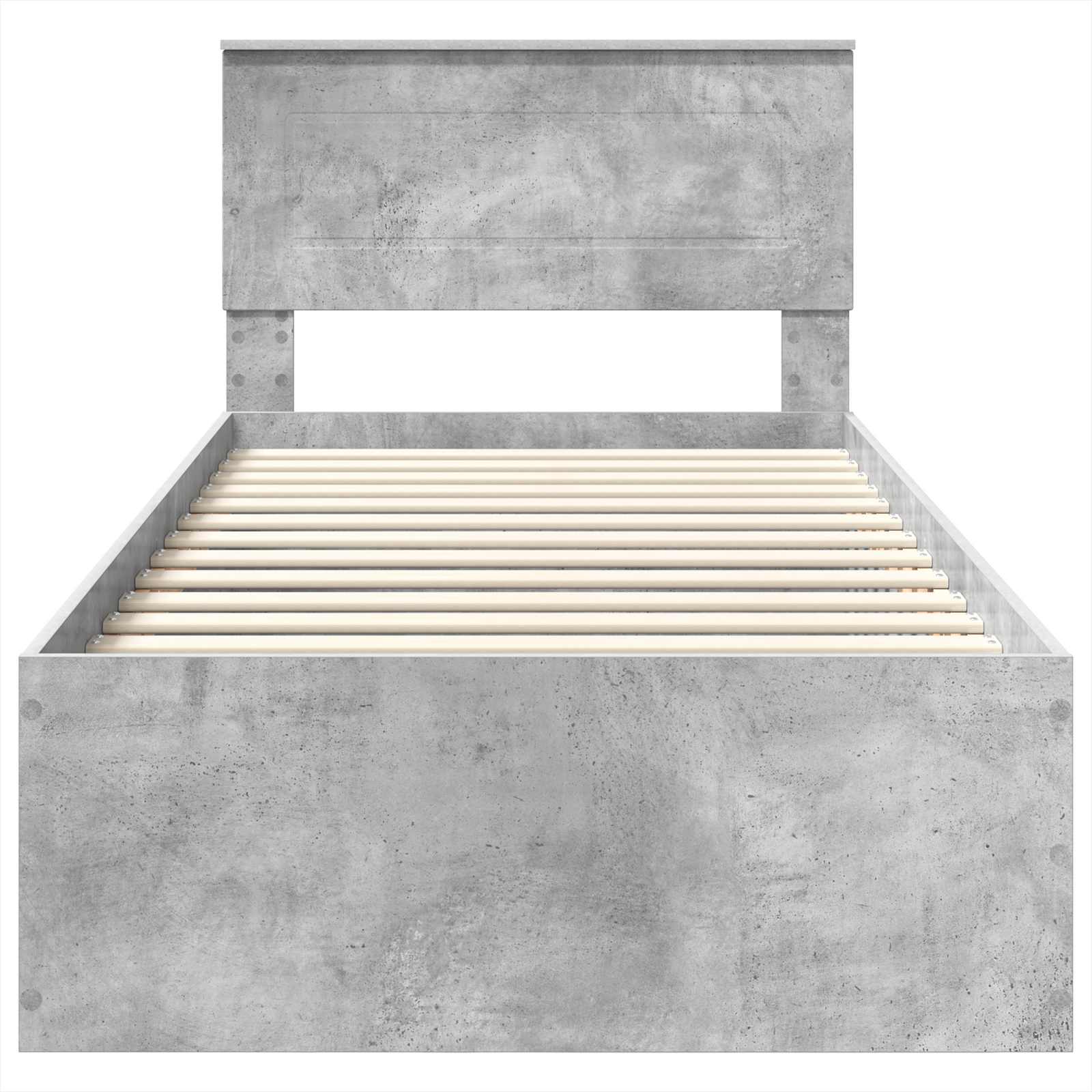 Cadre de lit Gris béton 120 x 200 cm Bois d'ingénierie - XIOS