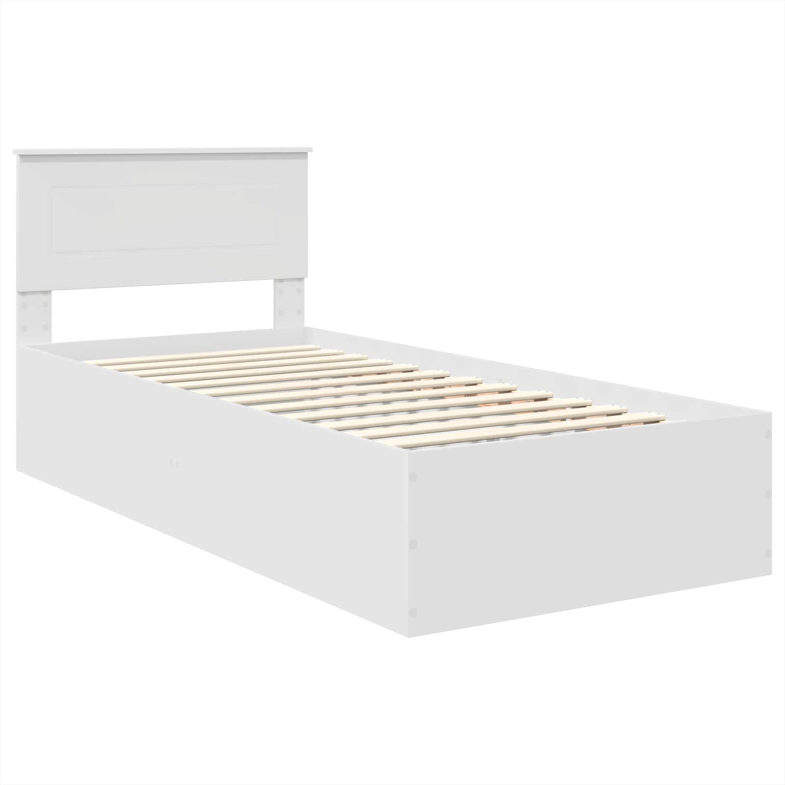 Cadre de lit Blanc 75 x 190 cm Bois d'ingénierie - XIOS