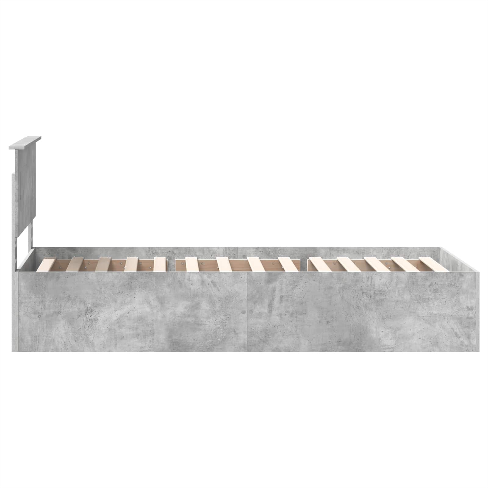 Cadre de lit Gris béton 75 x 190 cm Bois d'ingénierie - XIOS