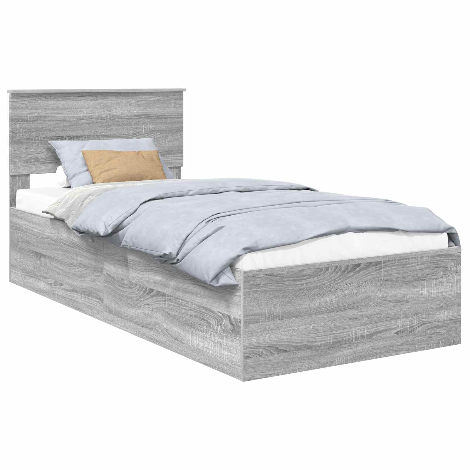 Cadre de lit Gris Sonoma 75 x 190 cm Bois d'ingénierie - XIOS