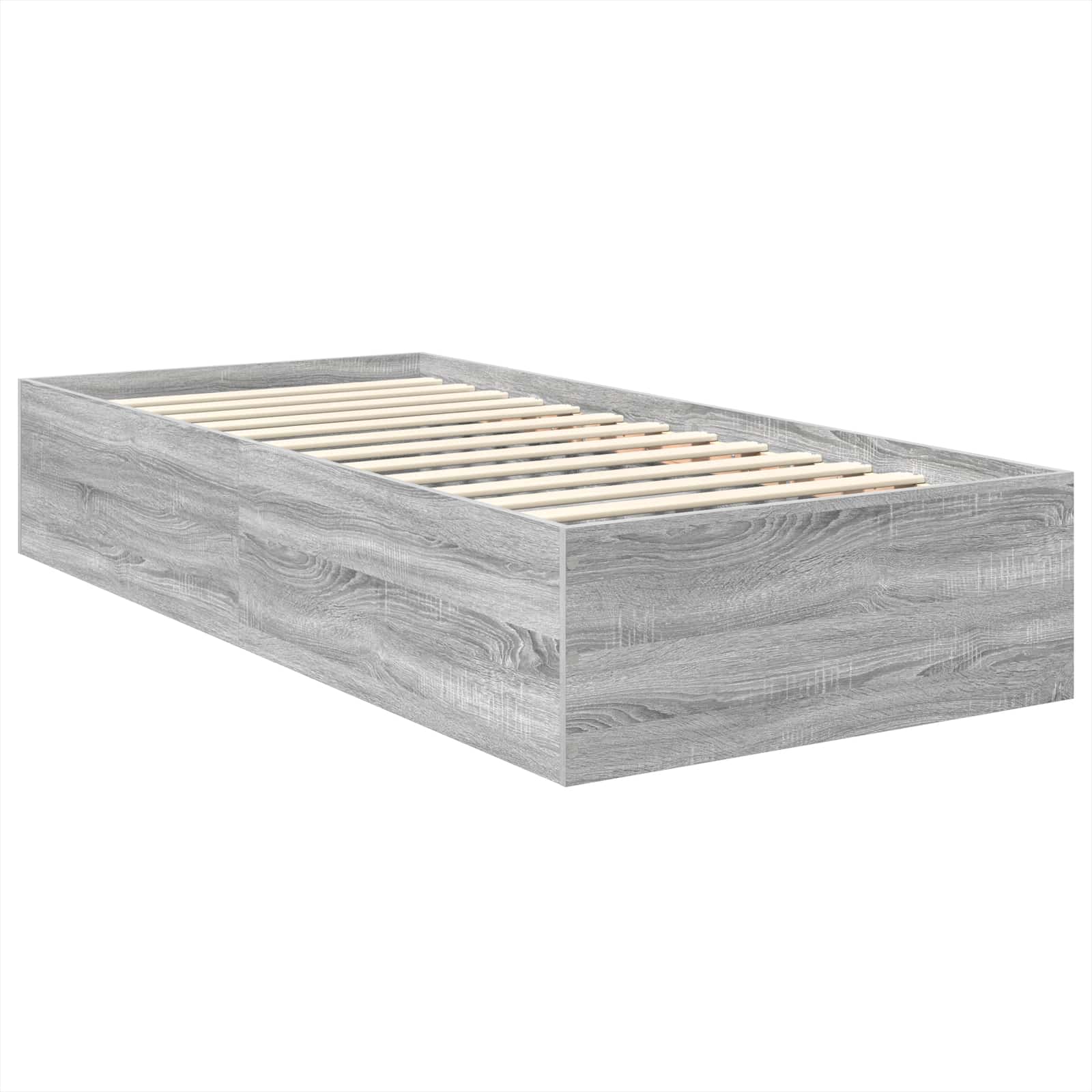 Cadre de lit Gris Sonoma 75 x 190 cm Bois d'ingénierie - XIOS