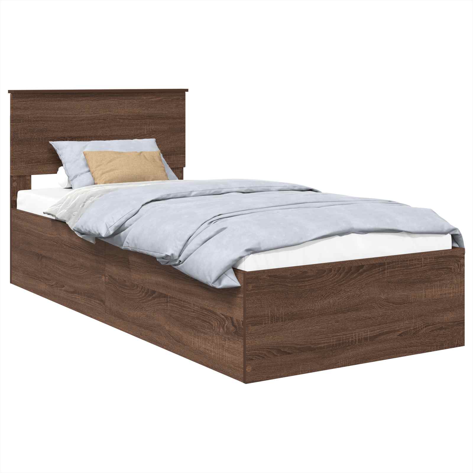 Cadre de lit Chêne brun 75 x 190 cm Bois d'ingénierie - XIOS