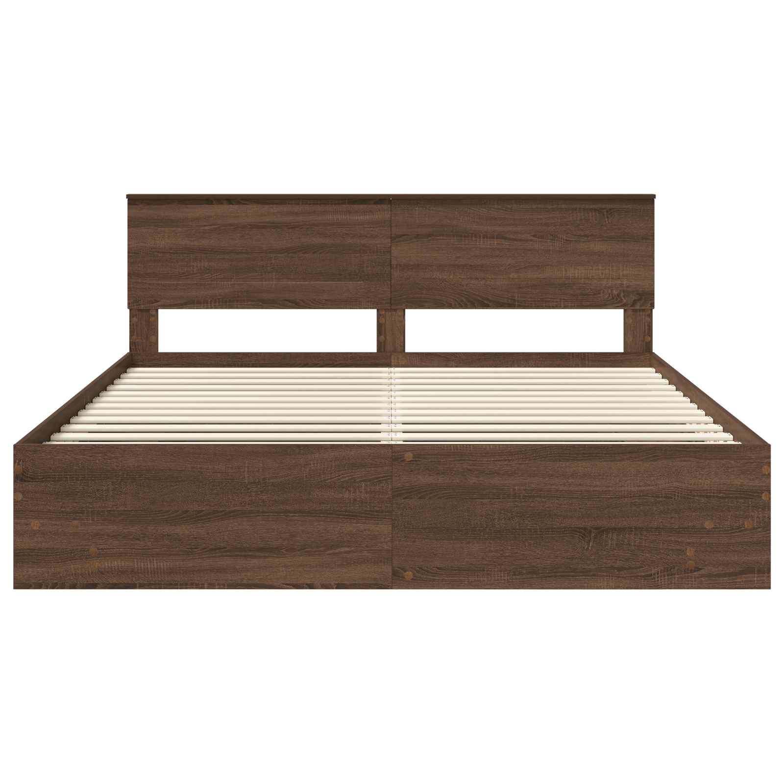 Cadre de lit Chêne brun 200 x 200 cm Bois d'ingénierie - XIOS