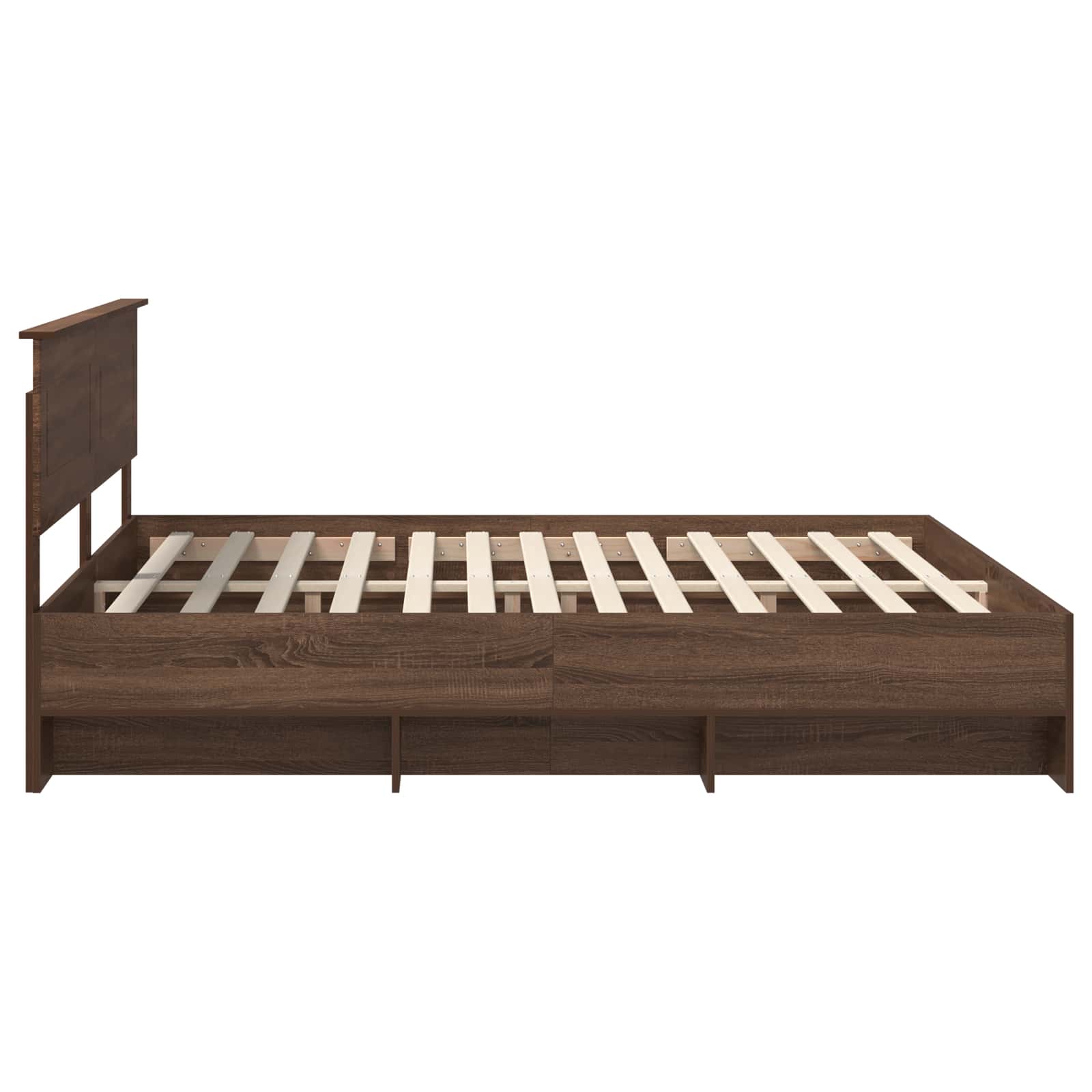 Cadre de lit Chêne brun 200 x 200 cm Bois d'ingénierie - XIOS