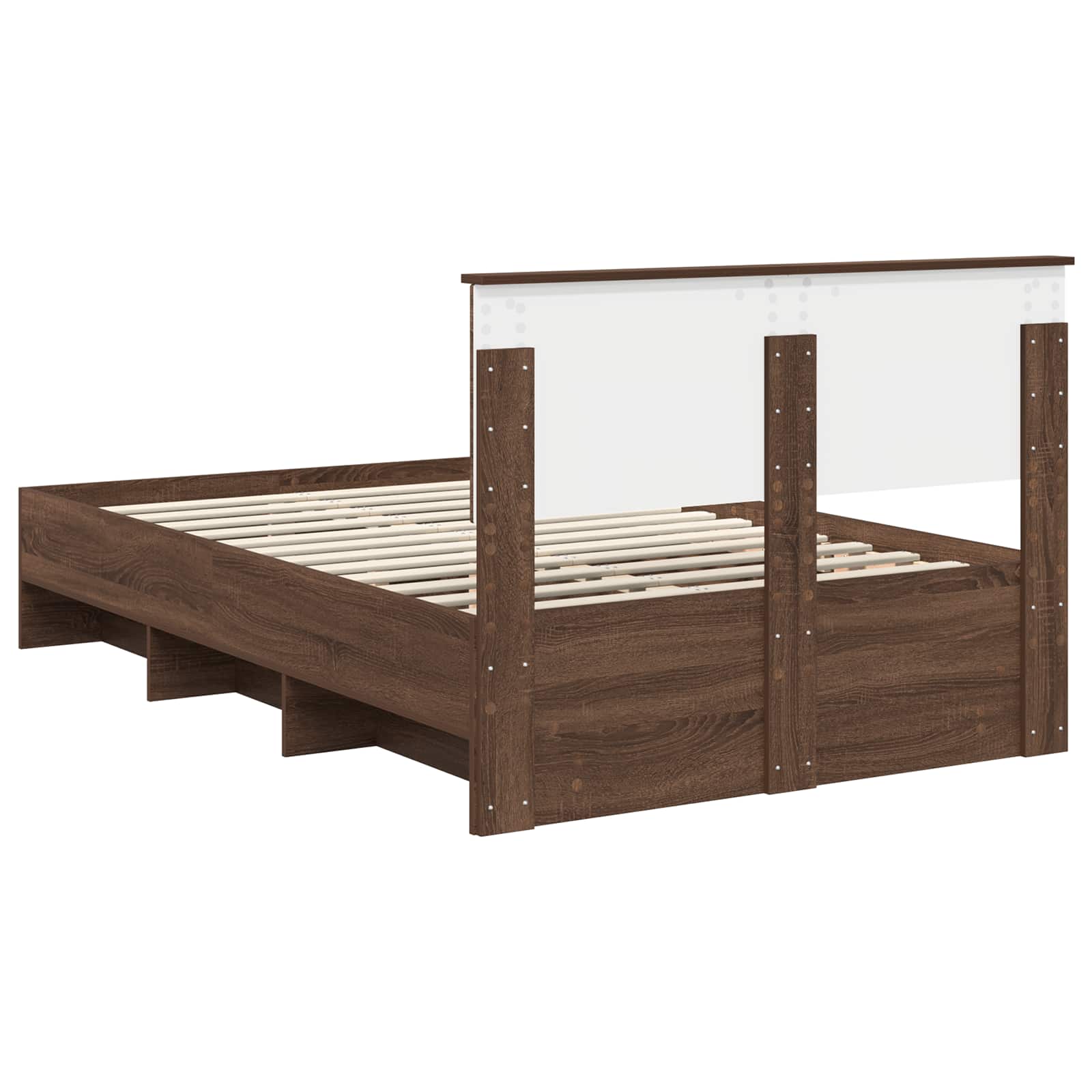 Cadre de lit Chêne brun 120 x 123 cm Bois d'ingénierie - XIOS
