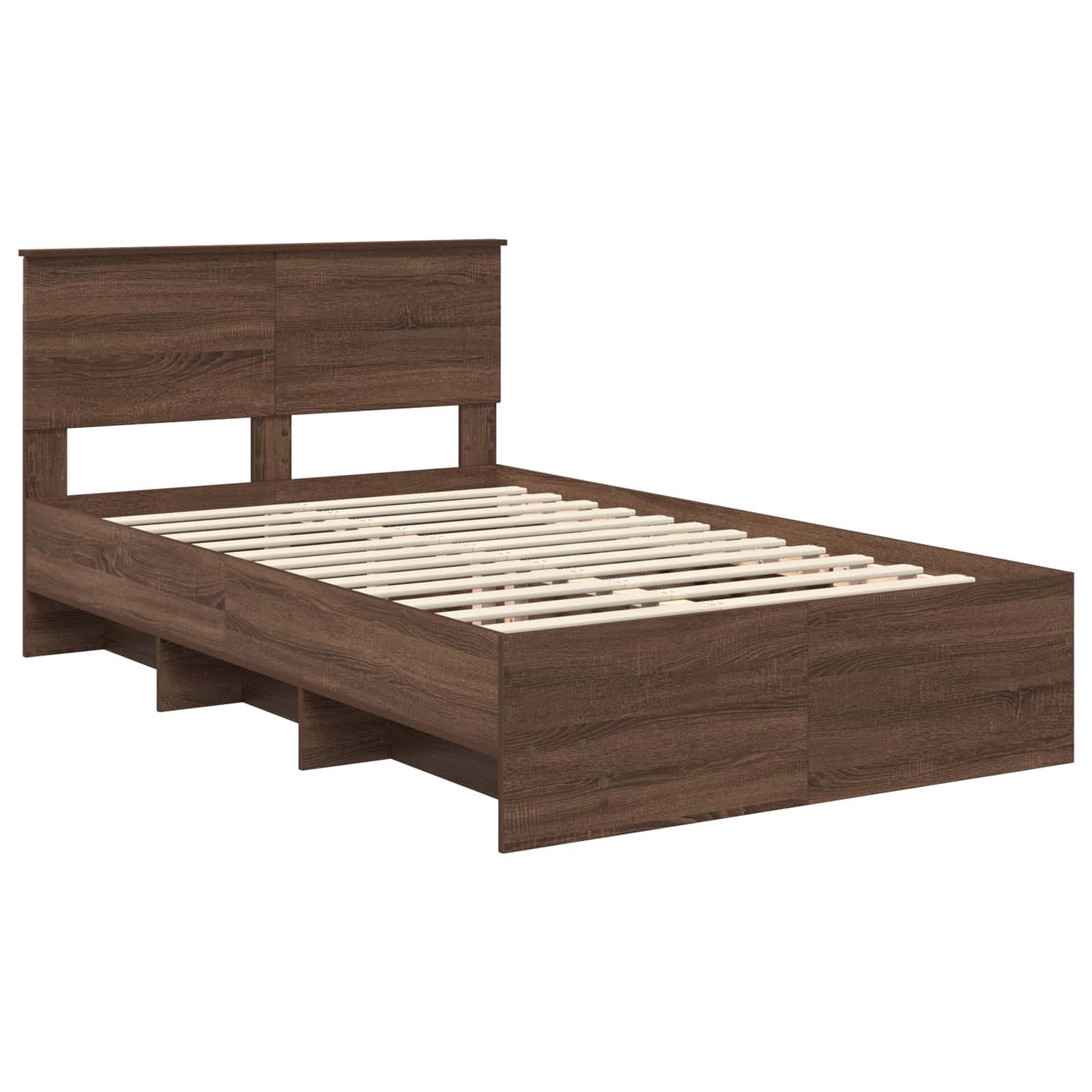 Cadre de lit Chêne brun 120 x 123 cm Bois d'ingénierie - XIOS