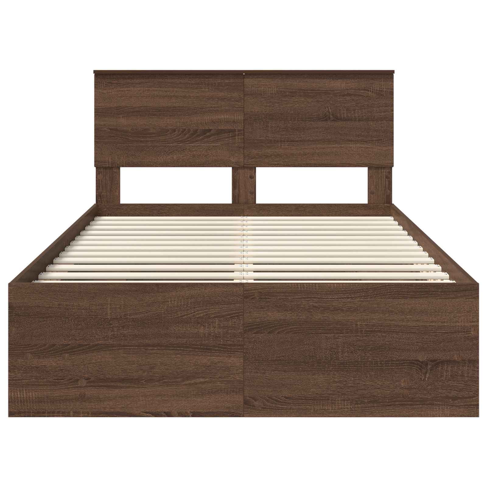 Cadre de lit Chêne brun 120 x 123 cm Bois d'ingénierie - XIOS