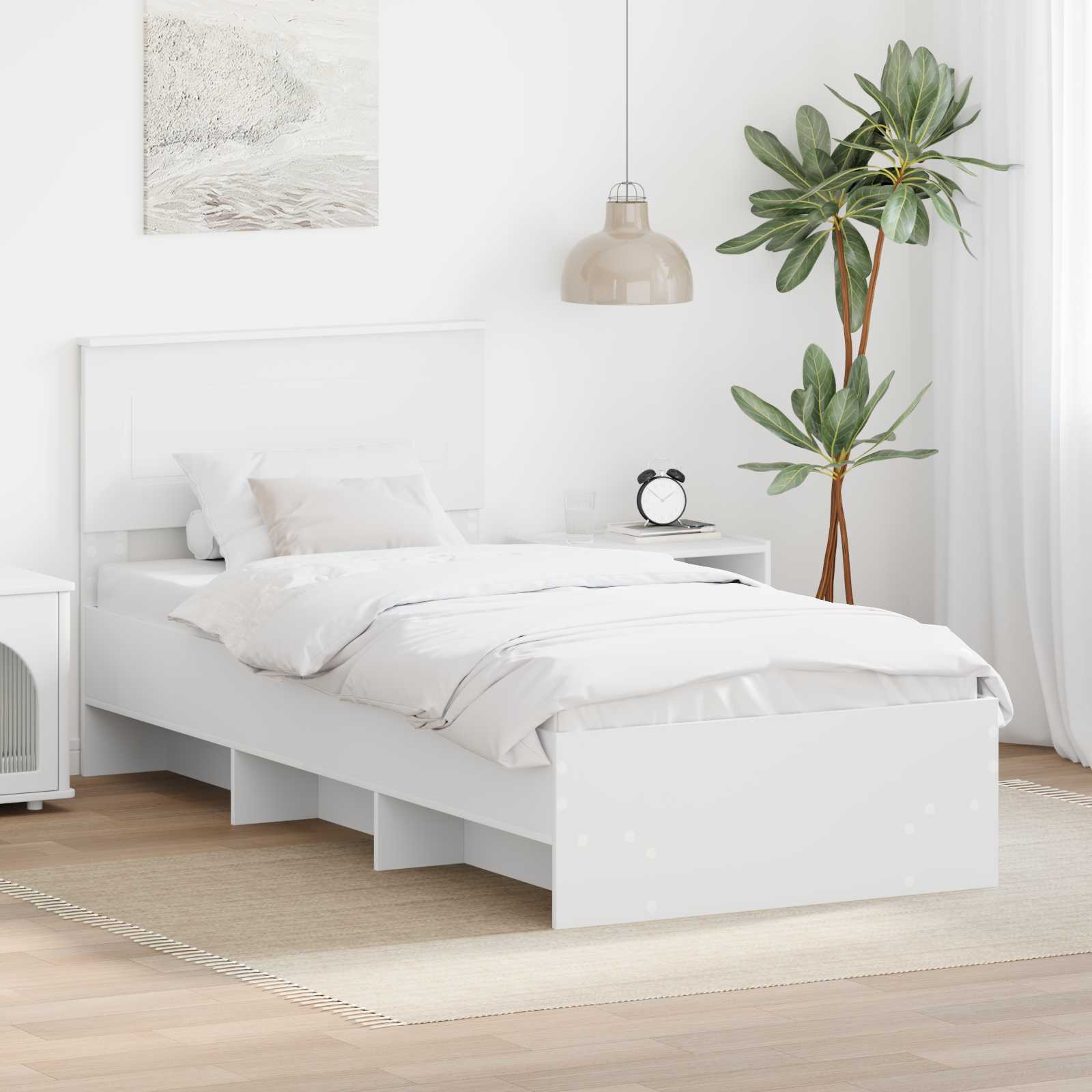 Cadre de lit Blanc 80 x 200 cm Bois d'ingénierie - XIOS