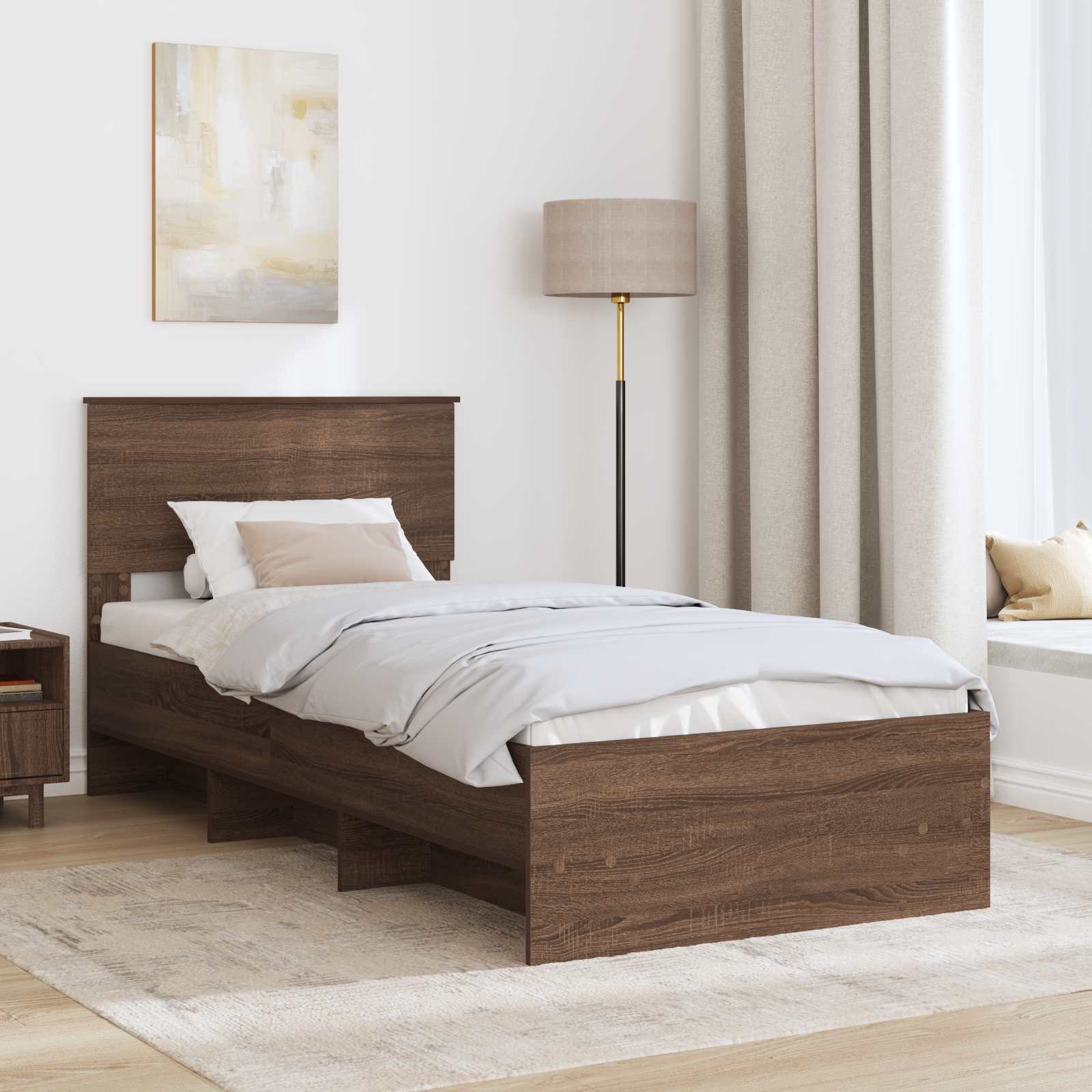 Cadre de lit Chêne brun 80 x 200 cm Bois d'ingénierie - XIOS