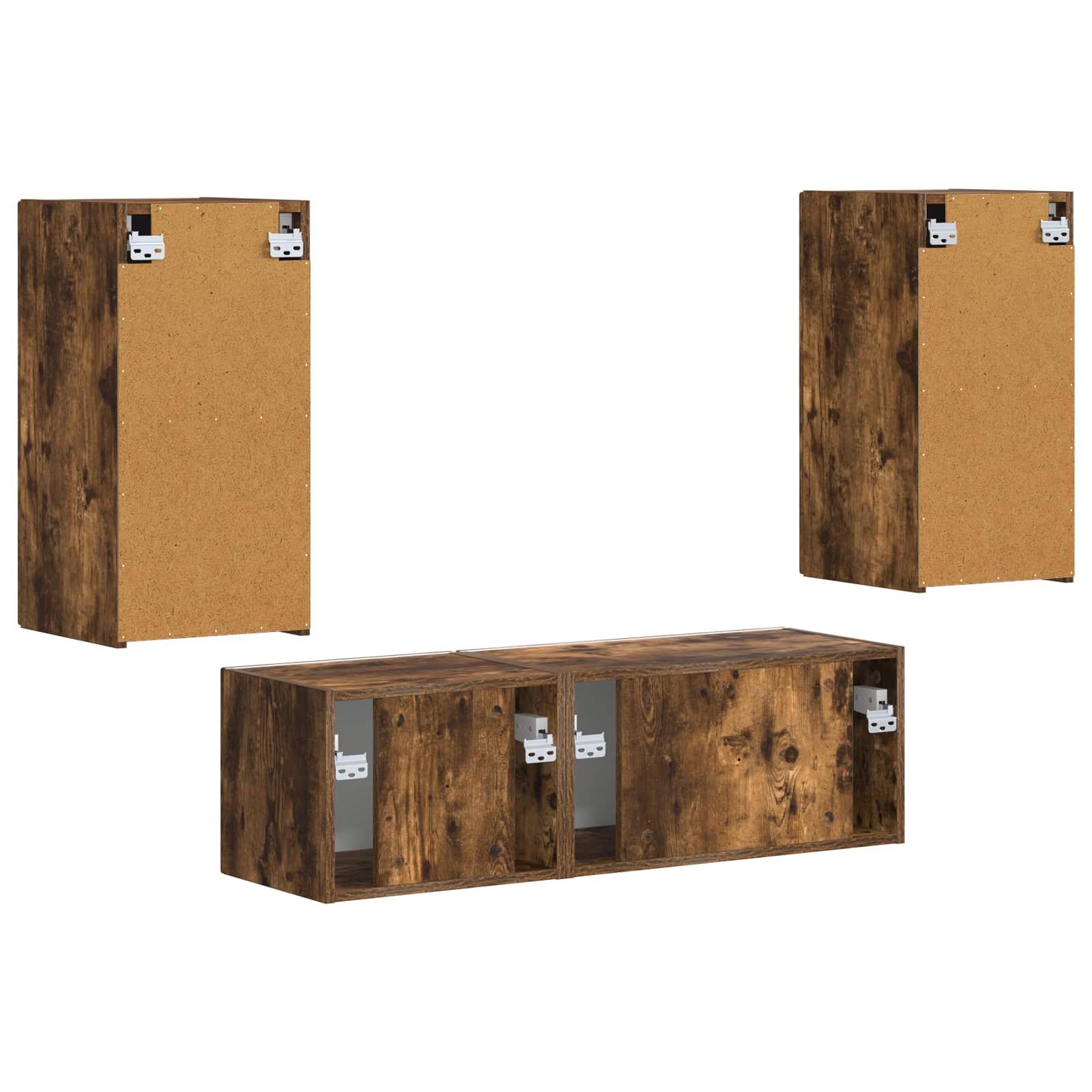 Ensemble de meuble TV mural 4 pcs Chêne fumé Bois d'ingénierie - XIOS