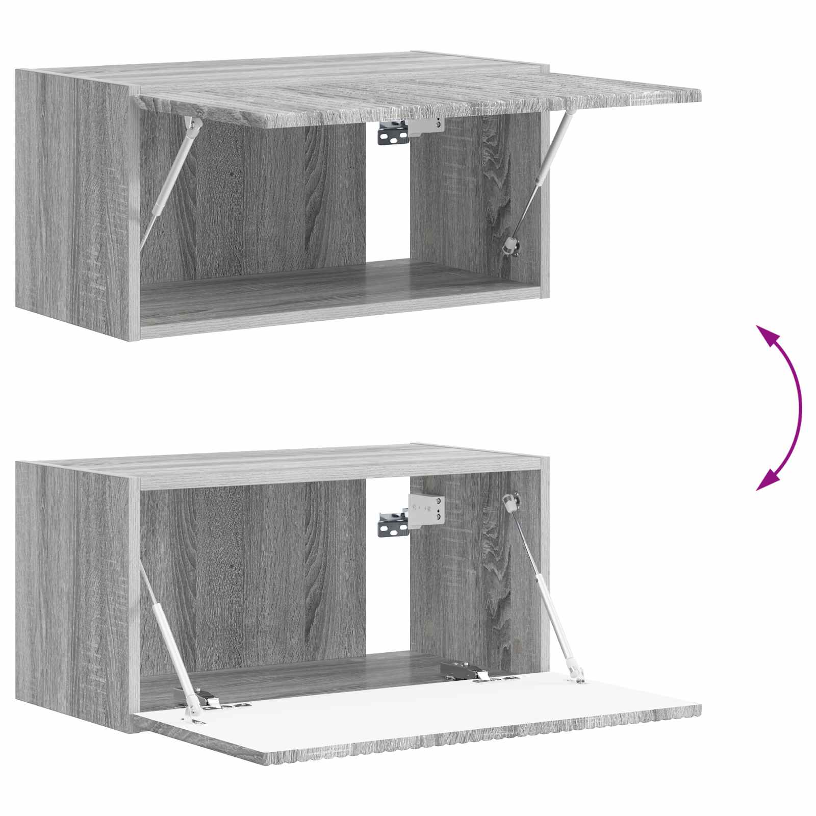 Ensemble de meuble TV mural 4 pcs Gris Sonoma Bois d'ingénierie - XIOS