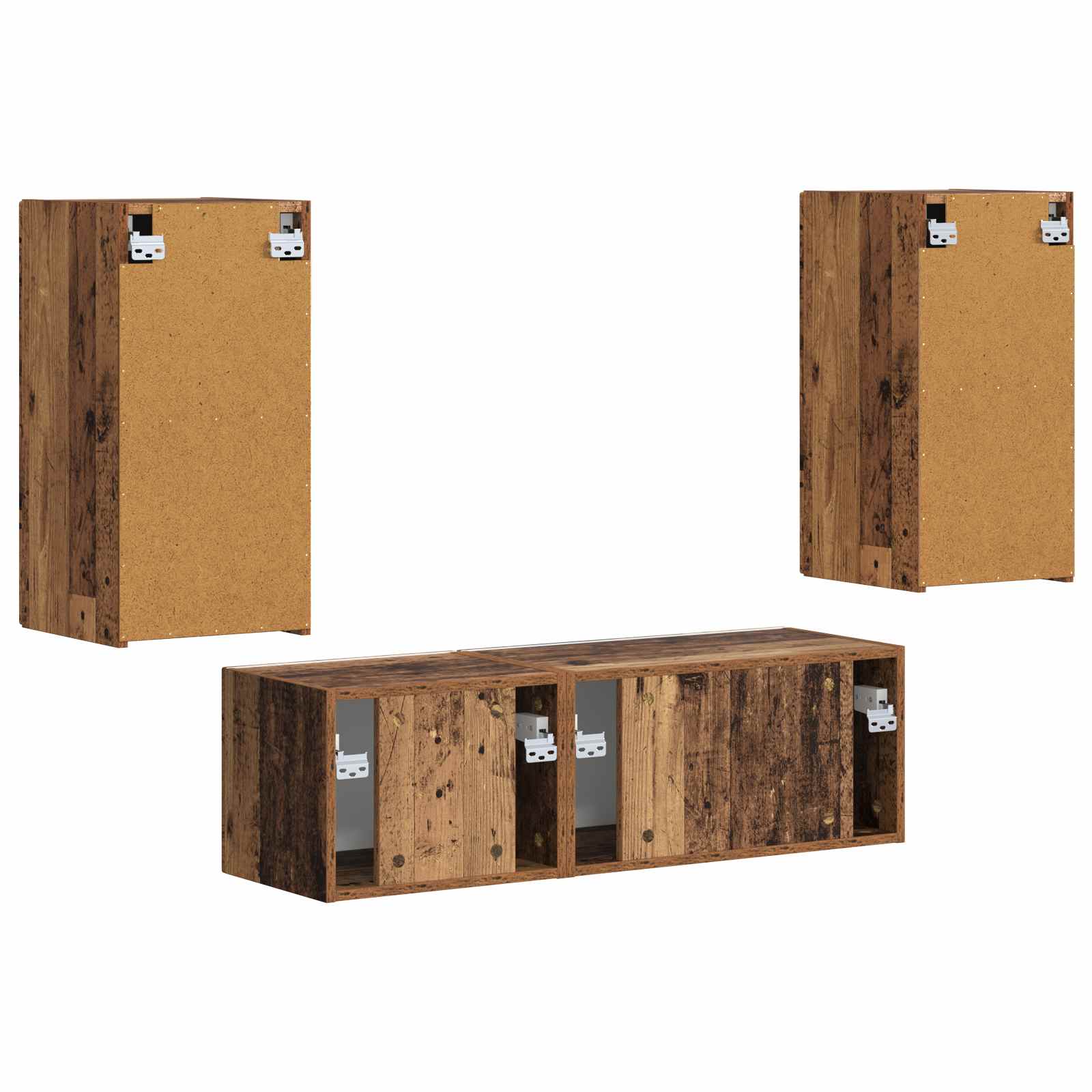 Ensemble de meuble TV mural 4 pcs Bois ancien Bois d'ingénierie - XIOS