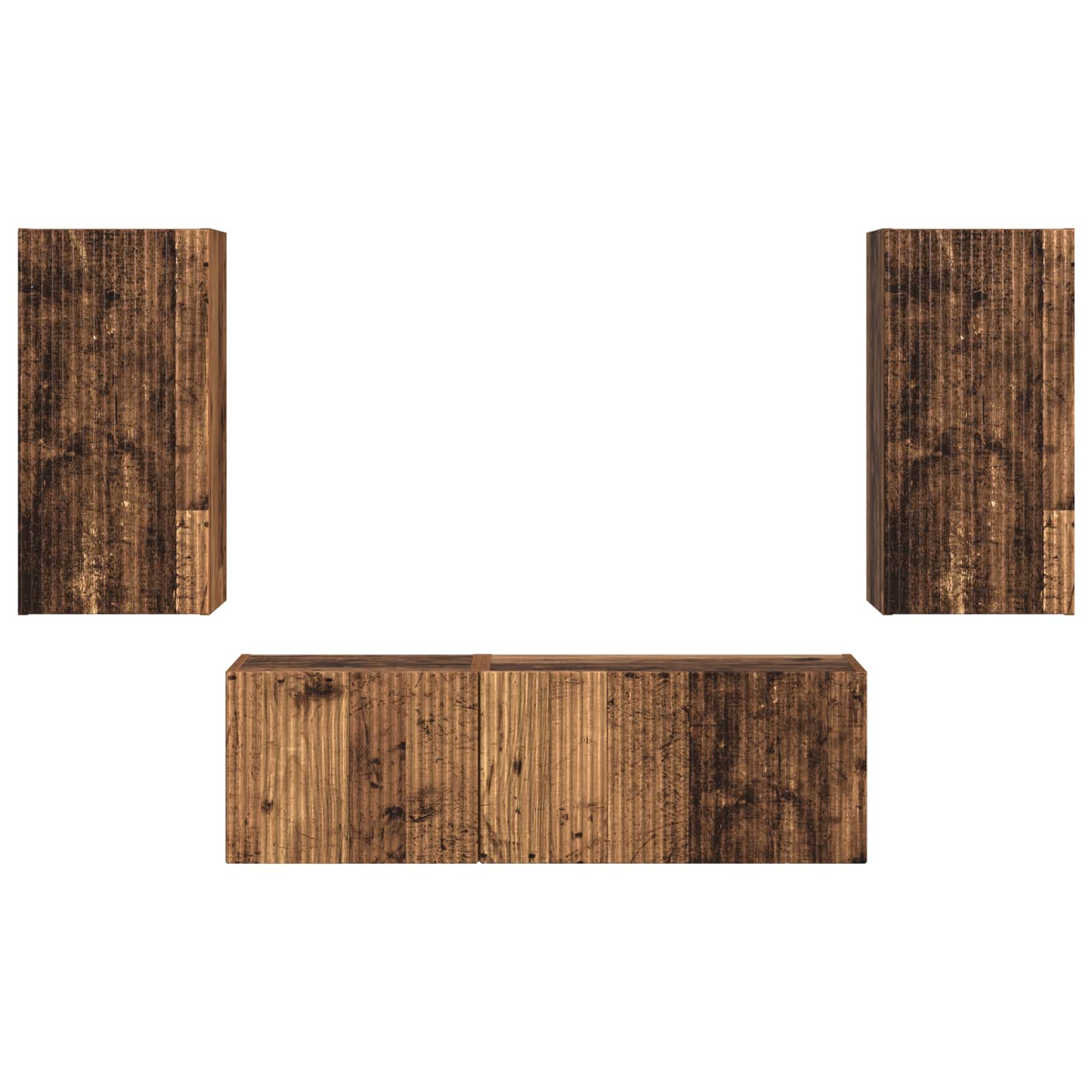 Ensemble de meuble TV mural 4 pcs Bois ancien Bois d'ingénierie - XIOS
