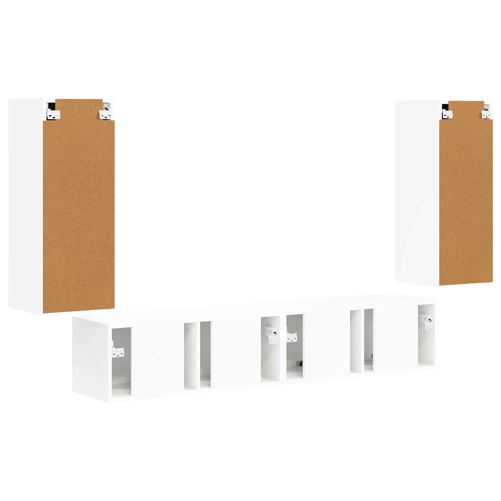 Ensemble de meuble TV mural 4 pcs Blanc Bois d'ingénierie - XIOS